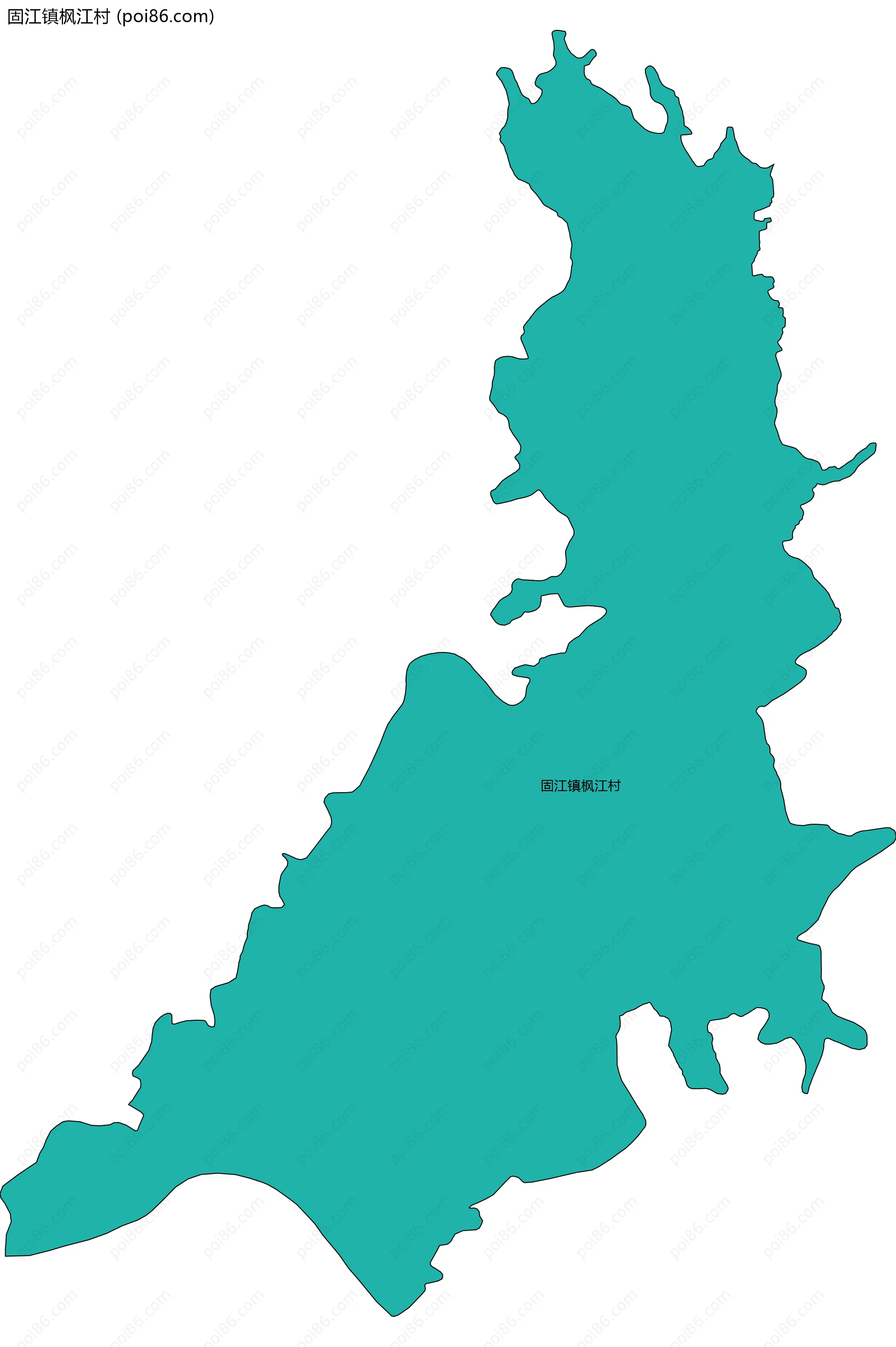 固江镇枫江村边界地图