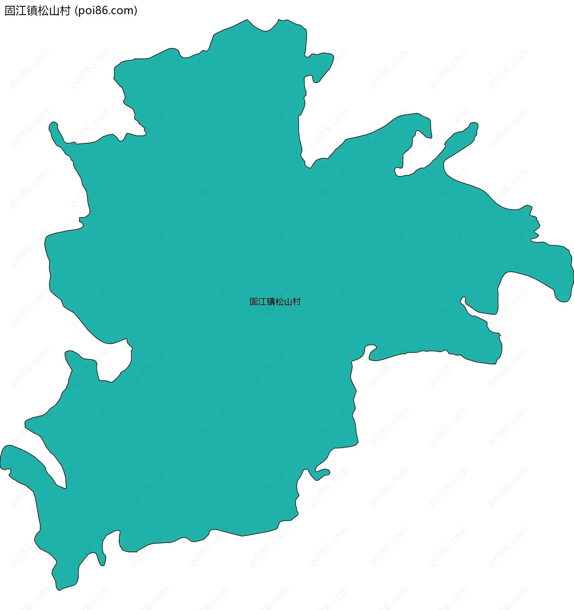 固江镇松山村边界地图