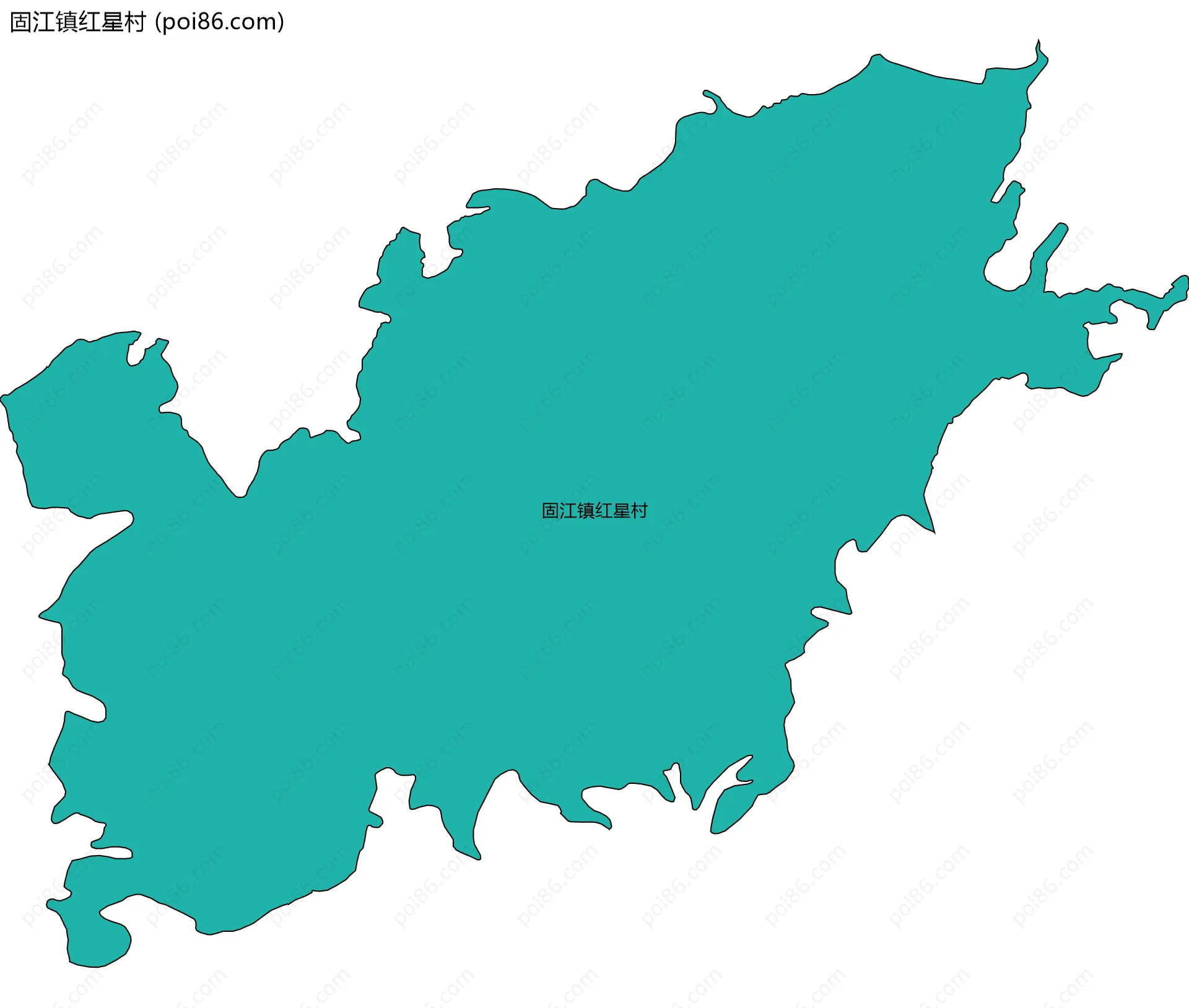 固江镇红星村边界地图