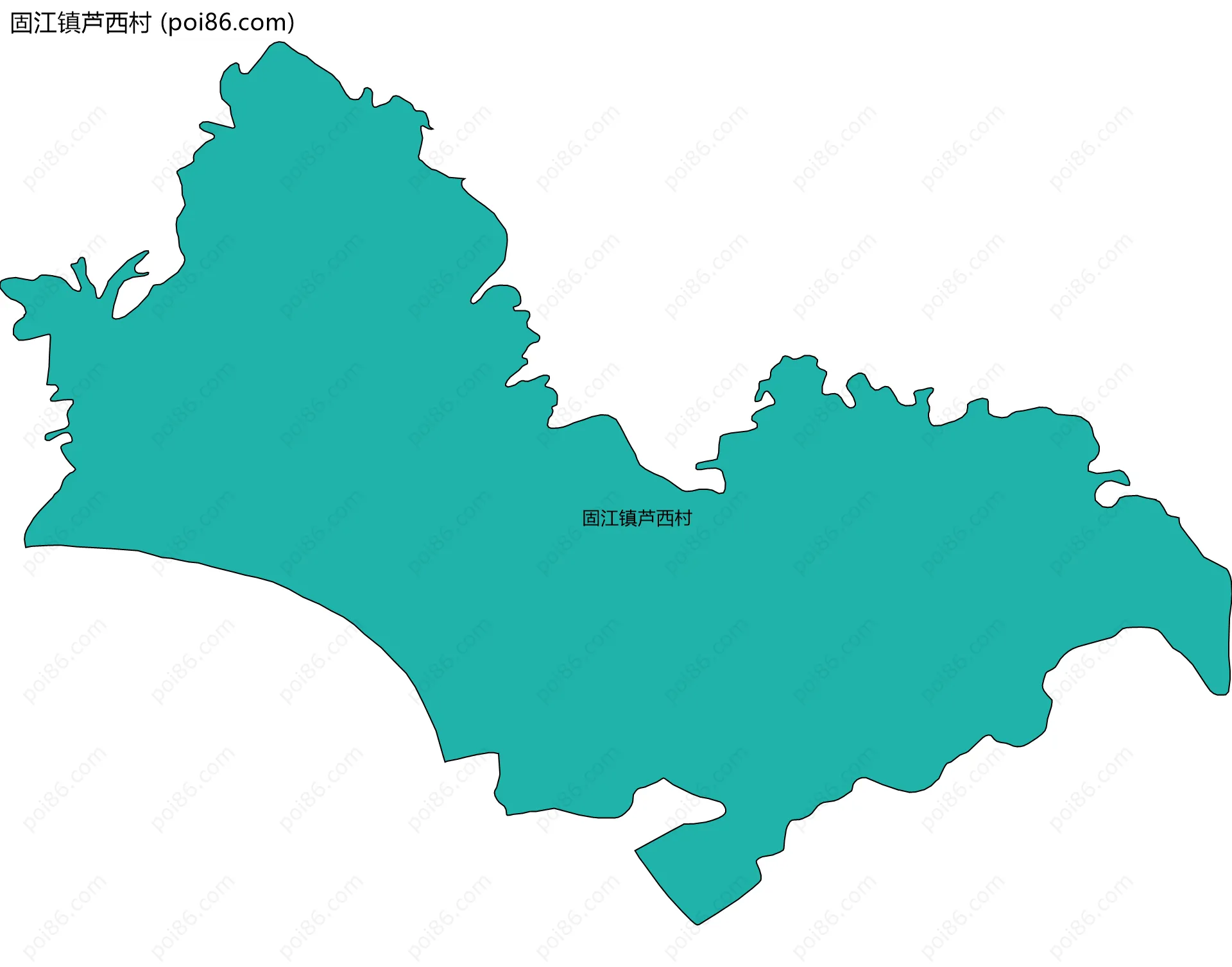 固江镇芦西村边界地图