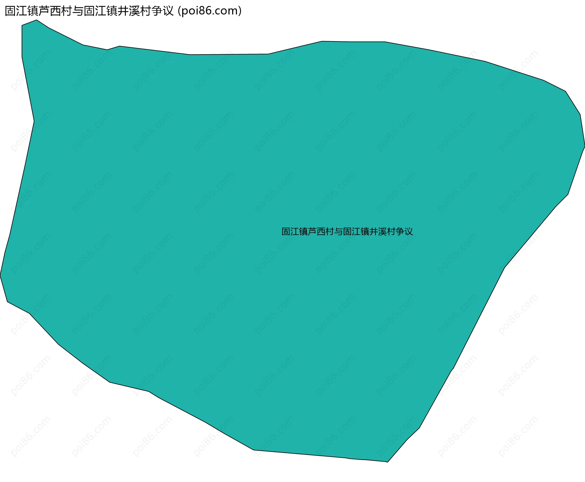 固江镇芦西村与固江镇井溪村争议边界地图