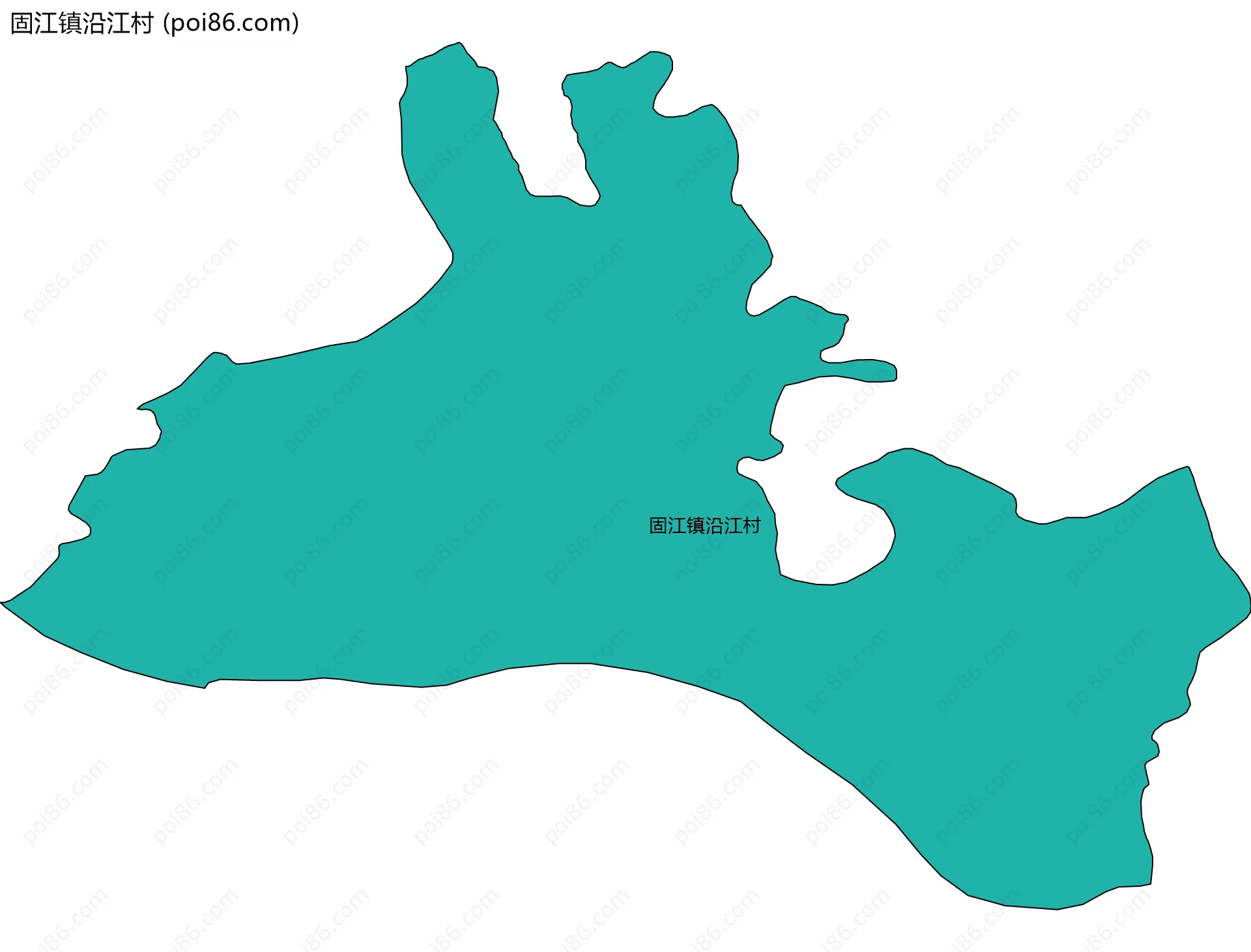 固江镇沿江村边界地图