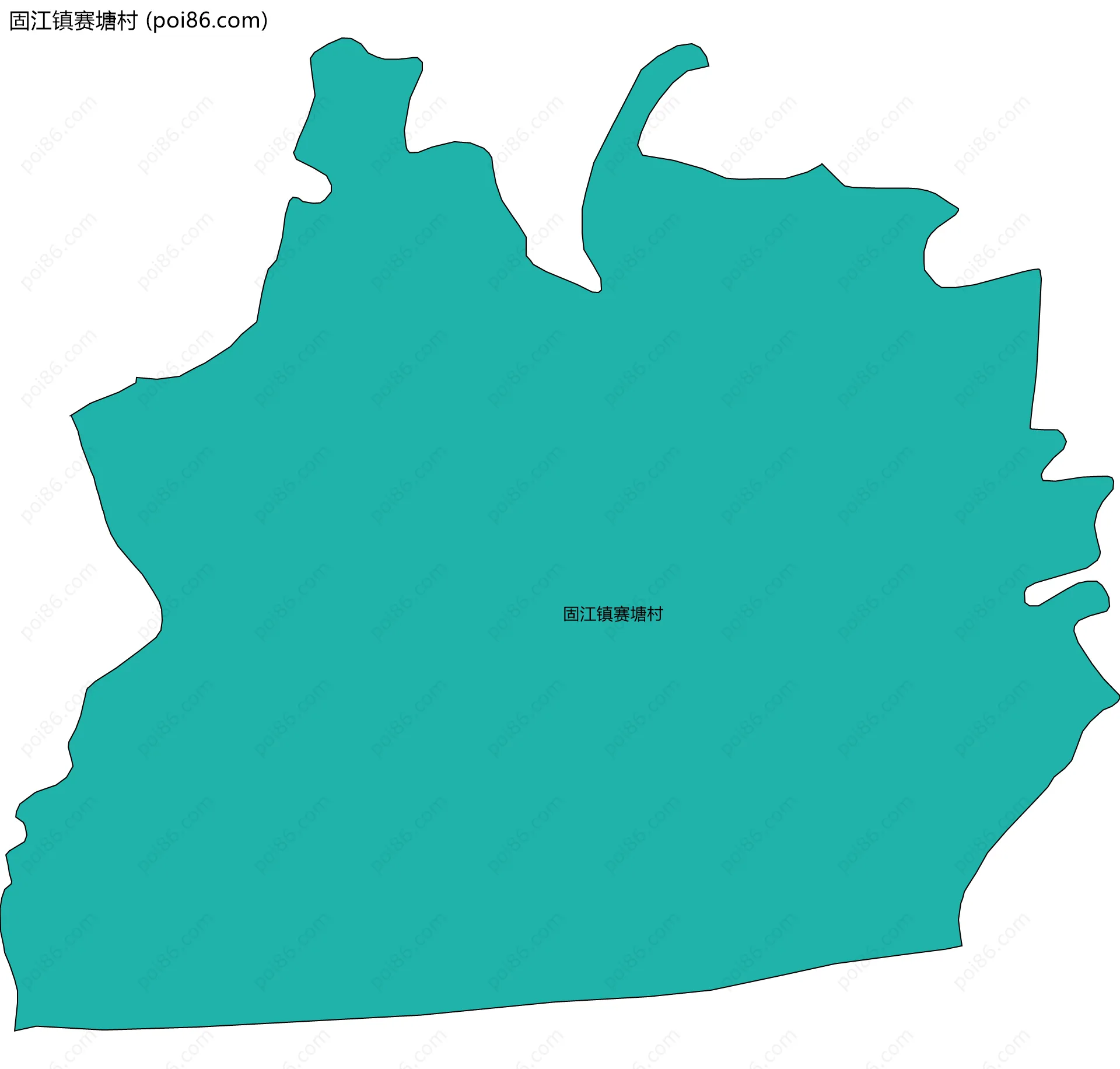 固江镇赛塘村边界地图