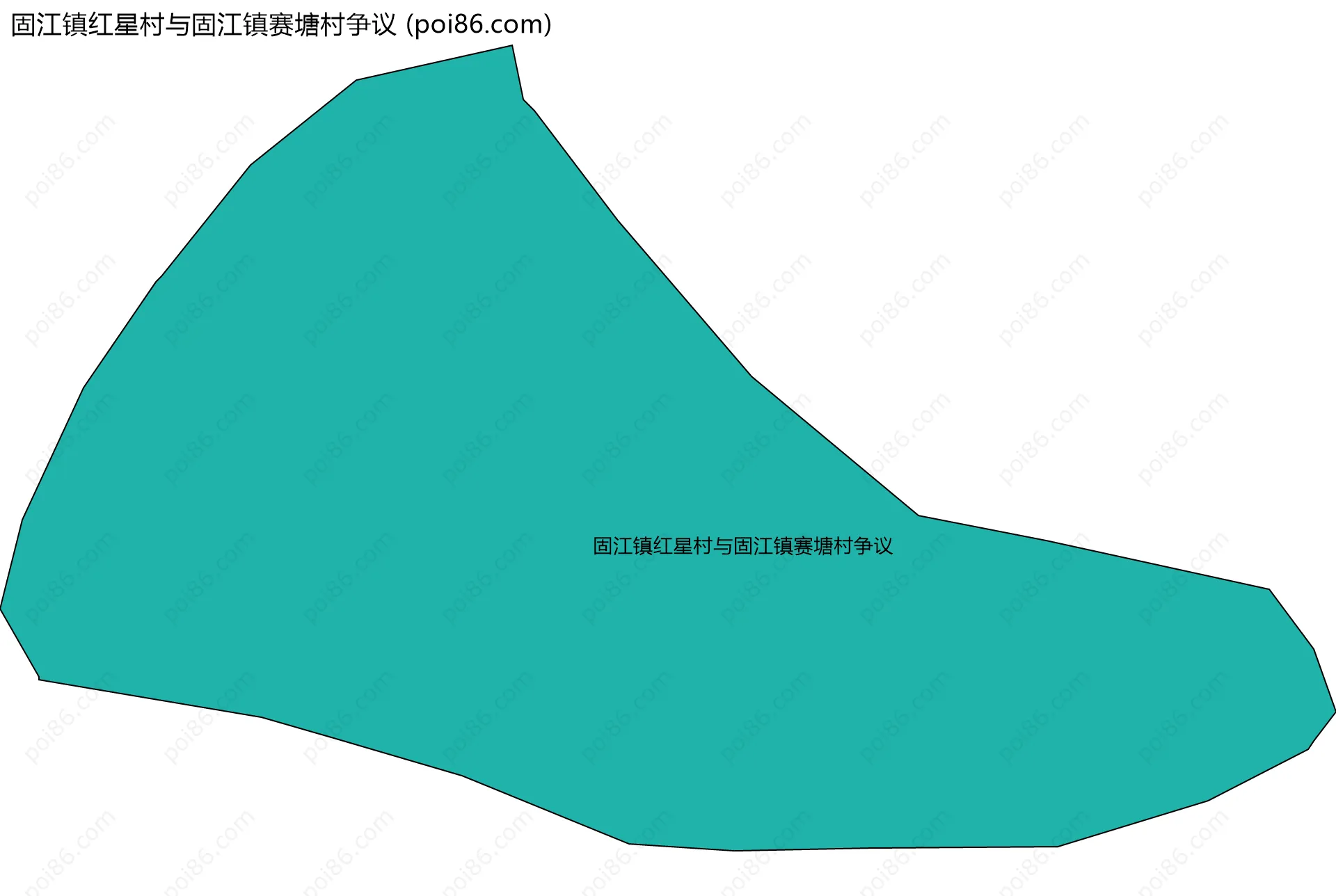 固江镇红星村与固江镇赛塘村争议边界地图