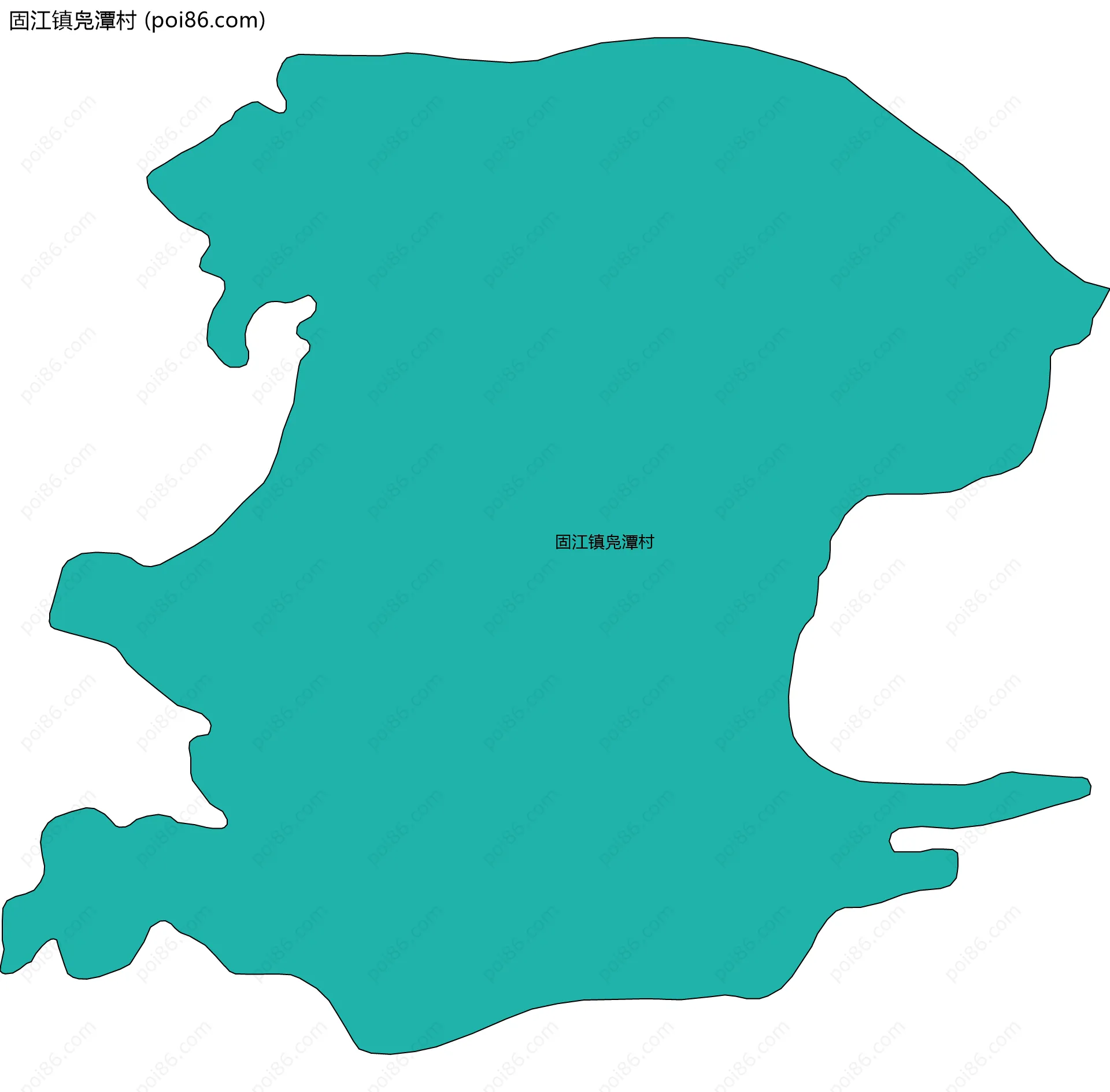 固江镇凫潭村边界地图