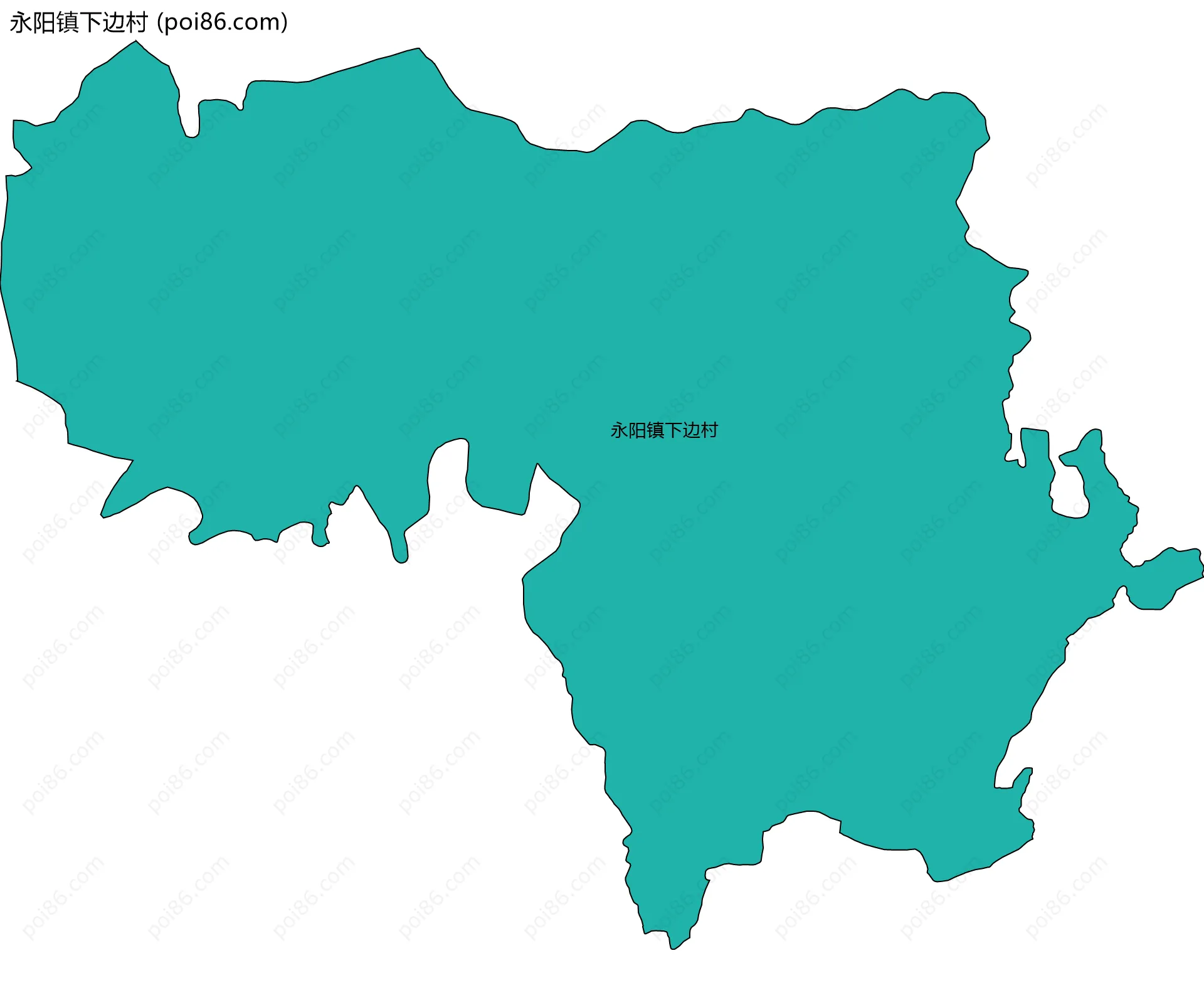永阳镇下边村边界地图