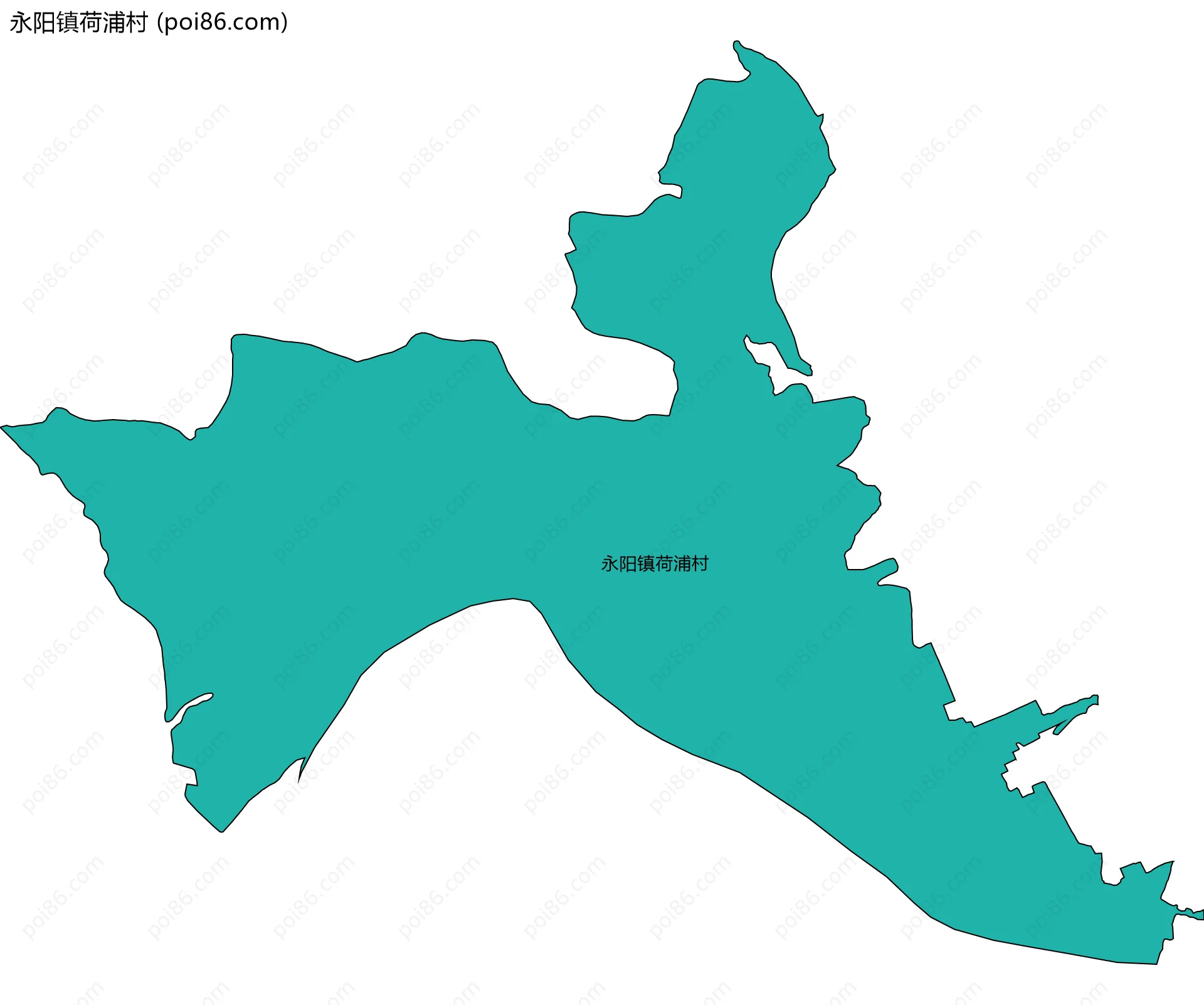永阳镇荷浦村边界地图