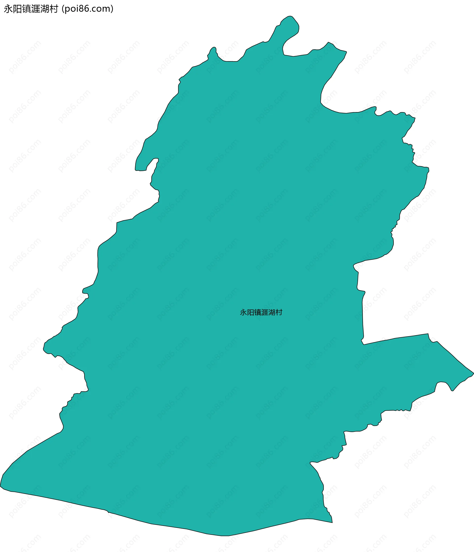 永阳镇涯湖村边界地图