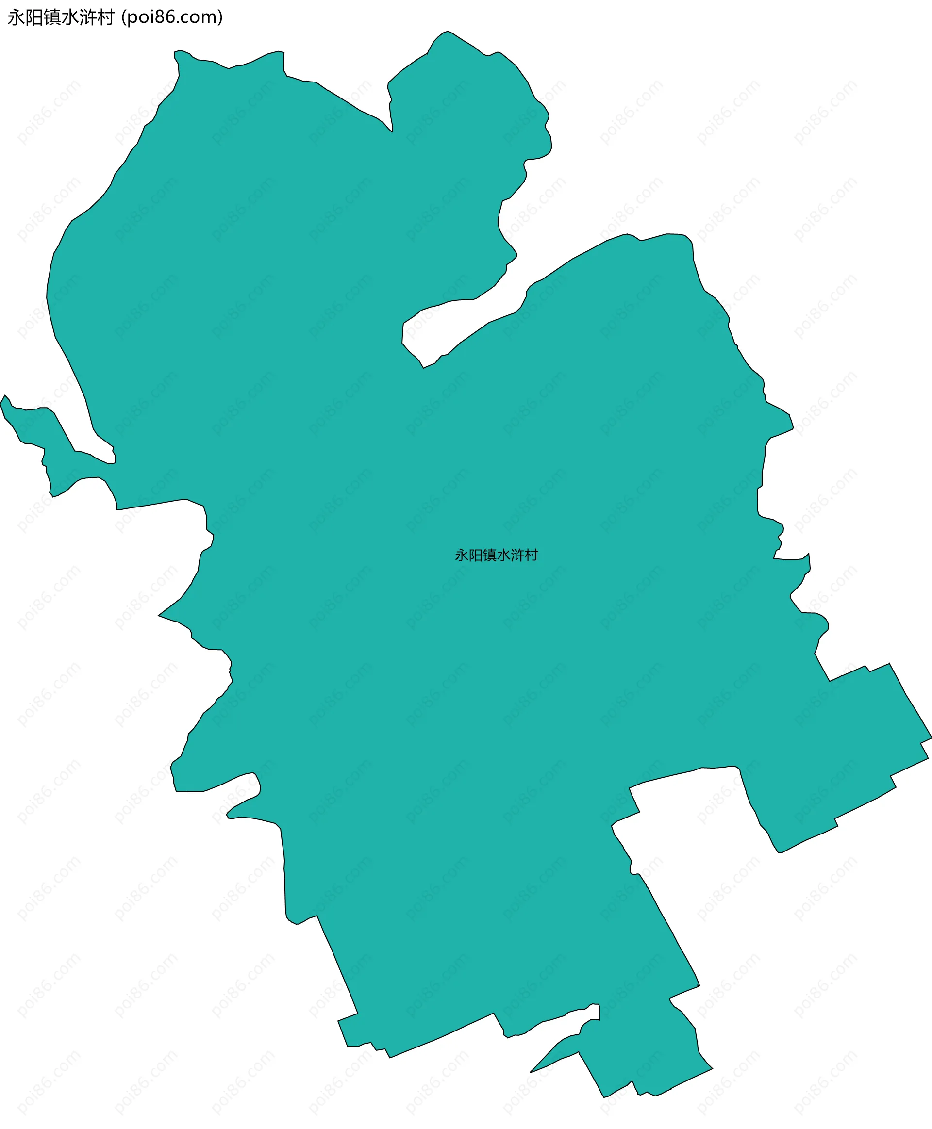 永阳镇水浒村边界地图