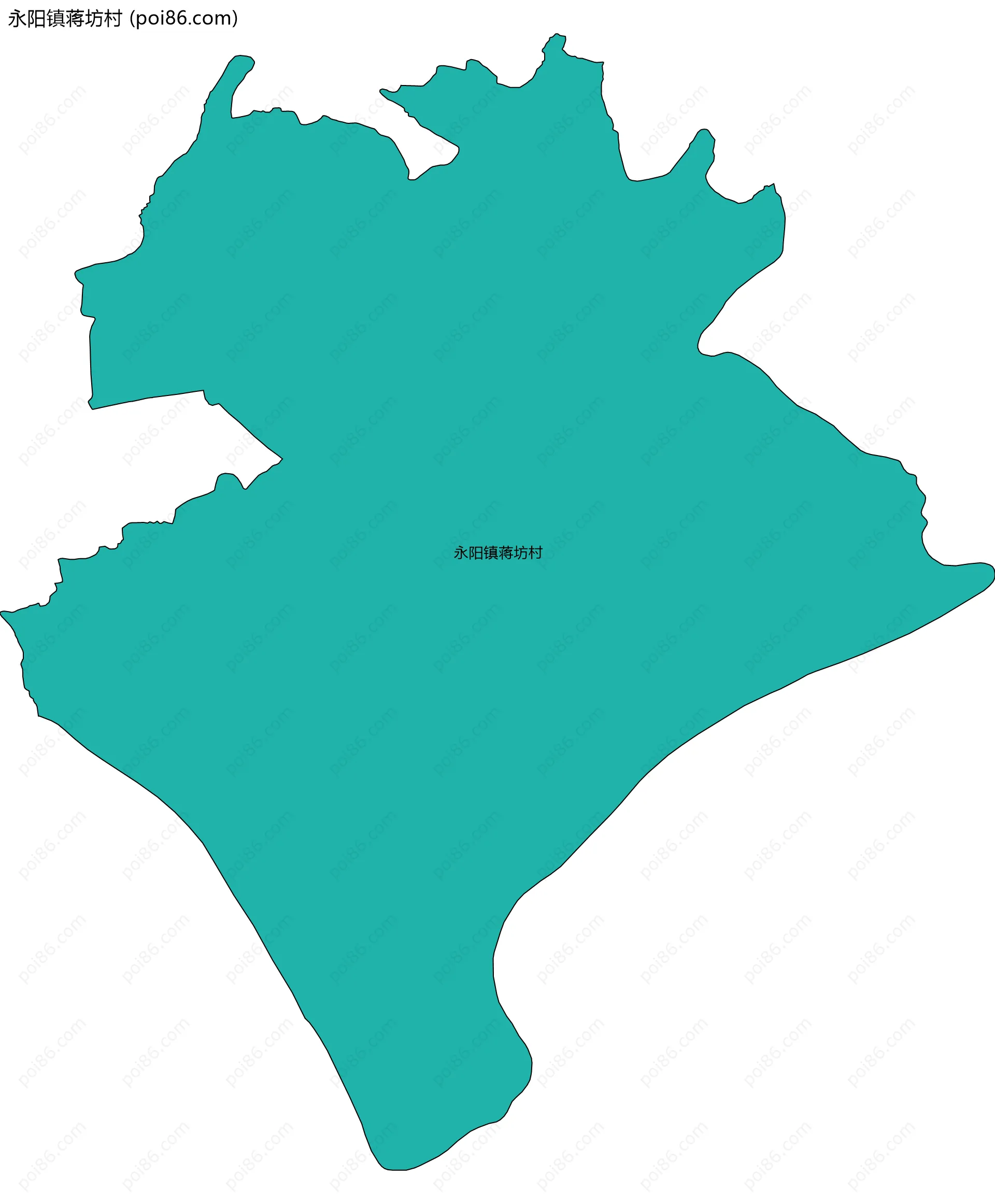 永阳镇蒋坊村边界地图