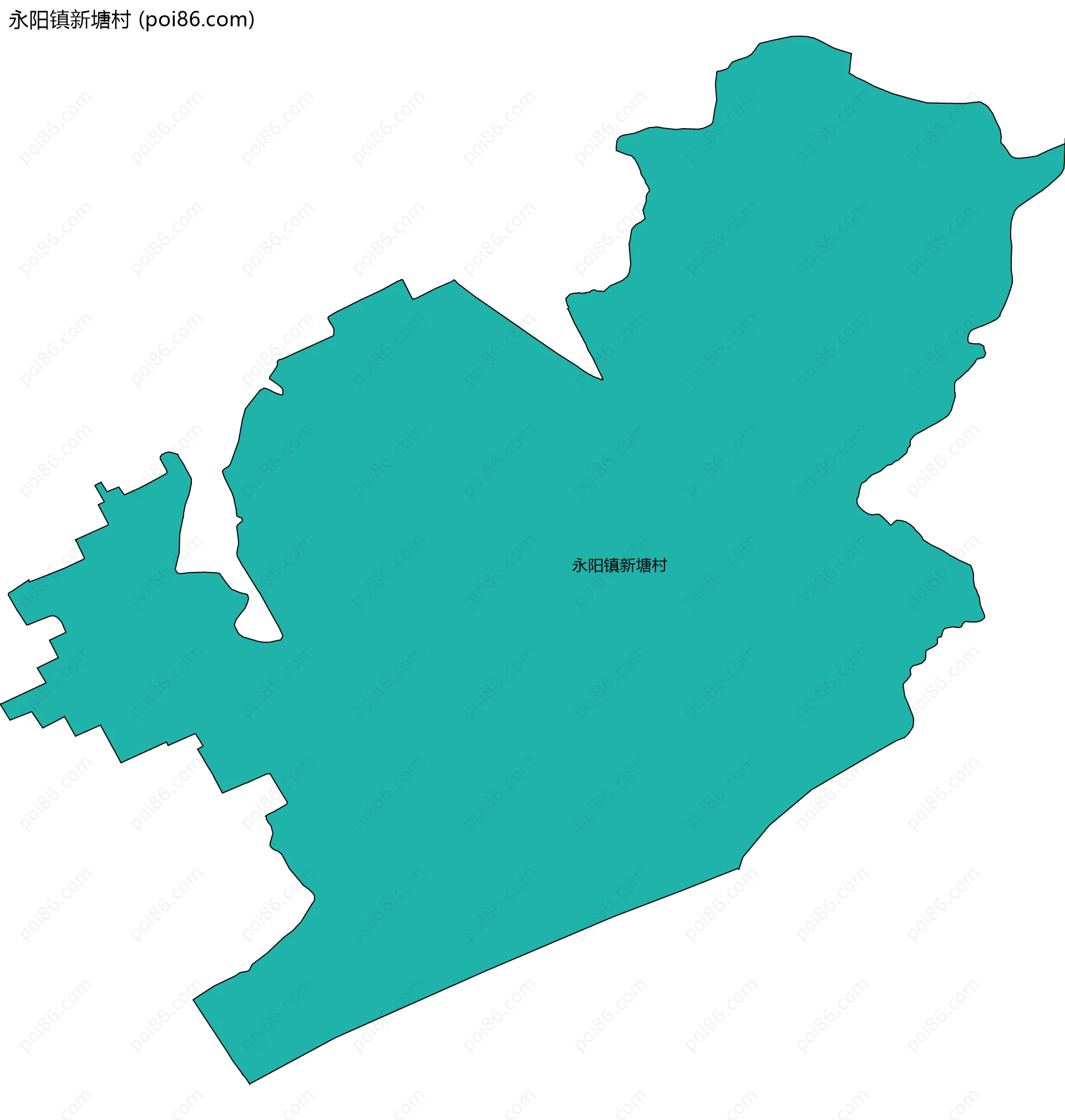永阳镇新塘村边界地图