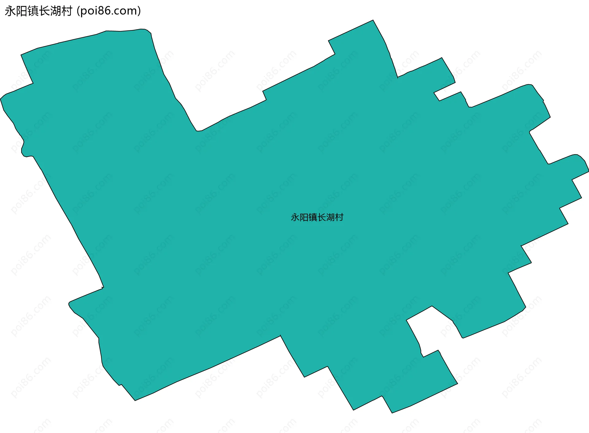 永阳镇长湖村边界地图