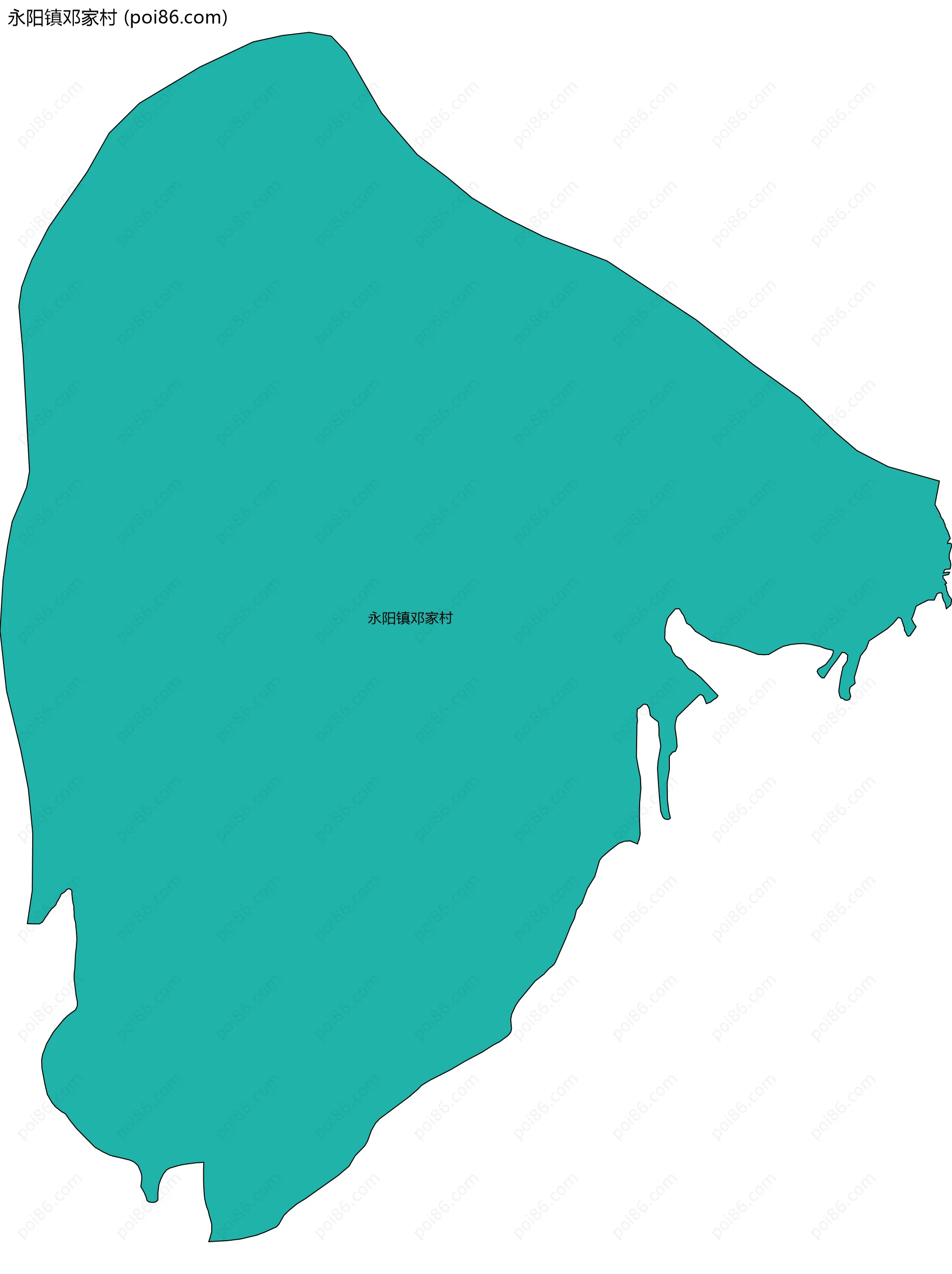 永阳镇邓家村边界地图