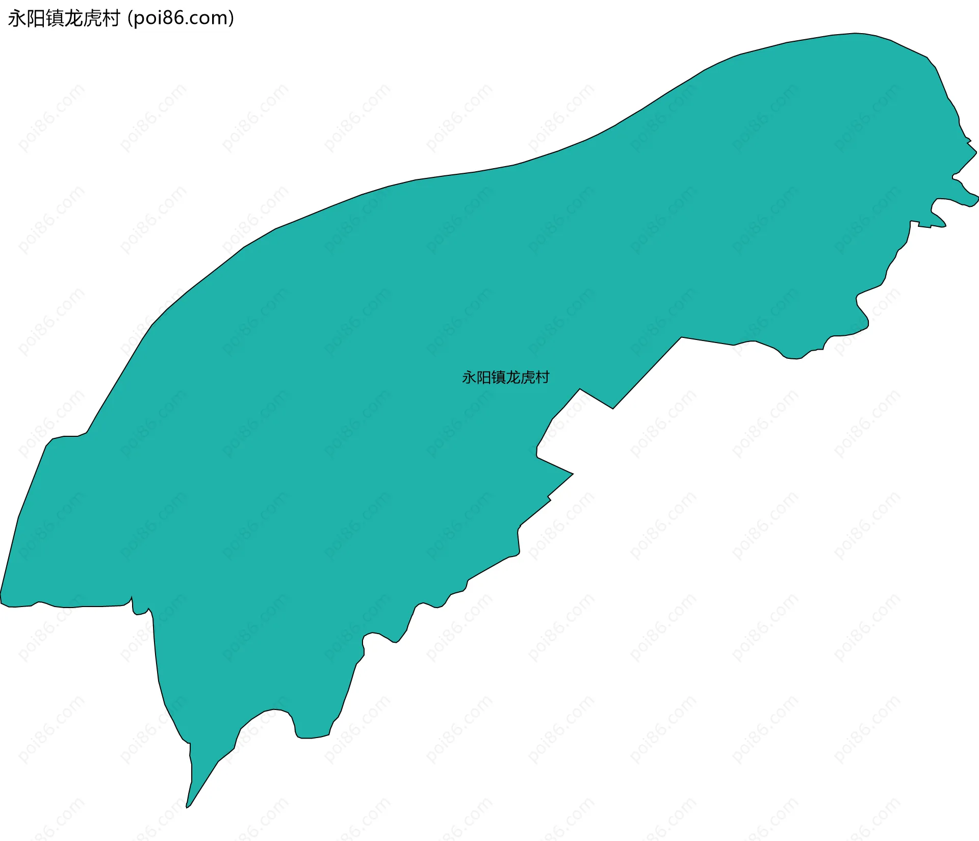 永阳镇龙虎村边界地图