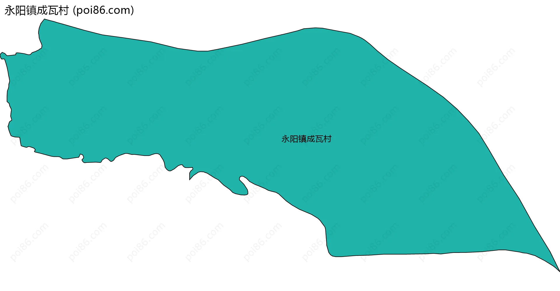 永阳镇成瓦村边界地图