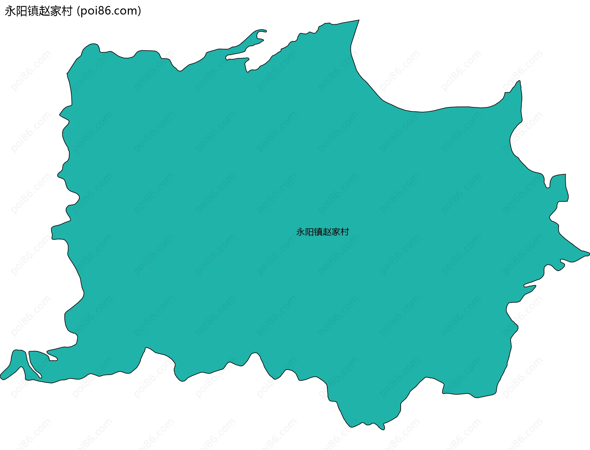 永阳镇赵家村边界地图