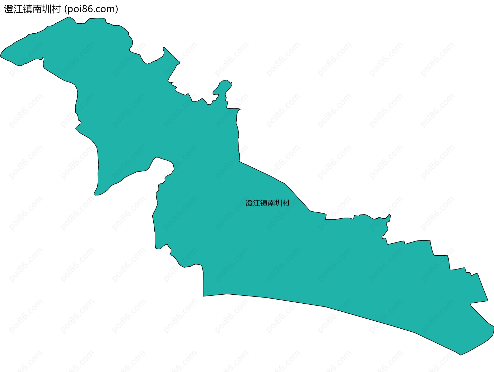 澄江镇南圳村边界地图