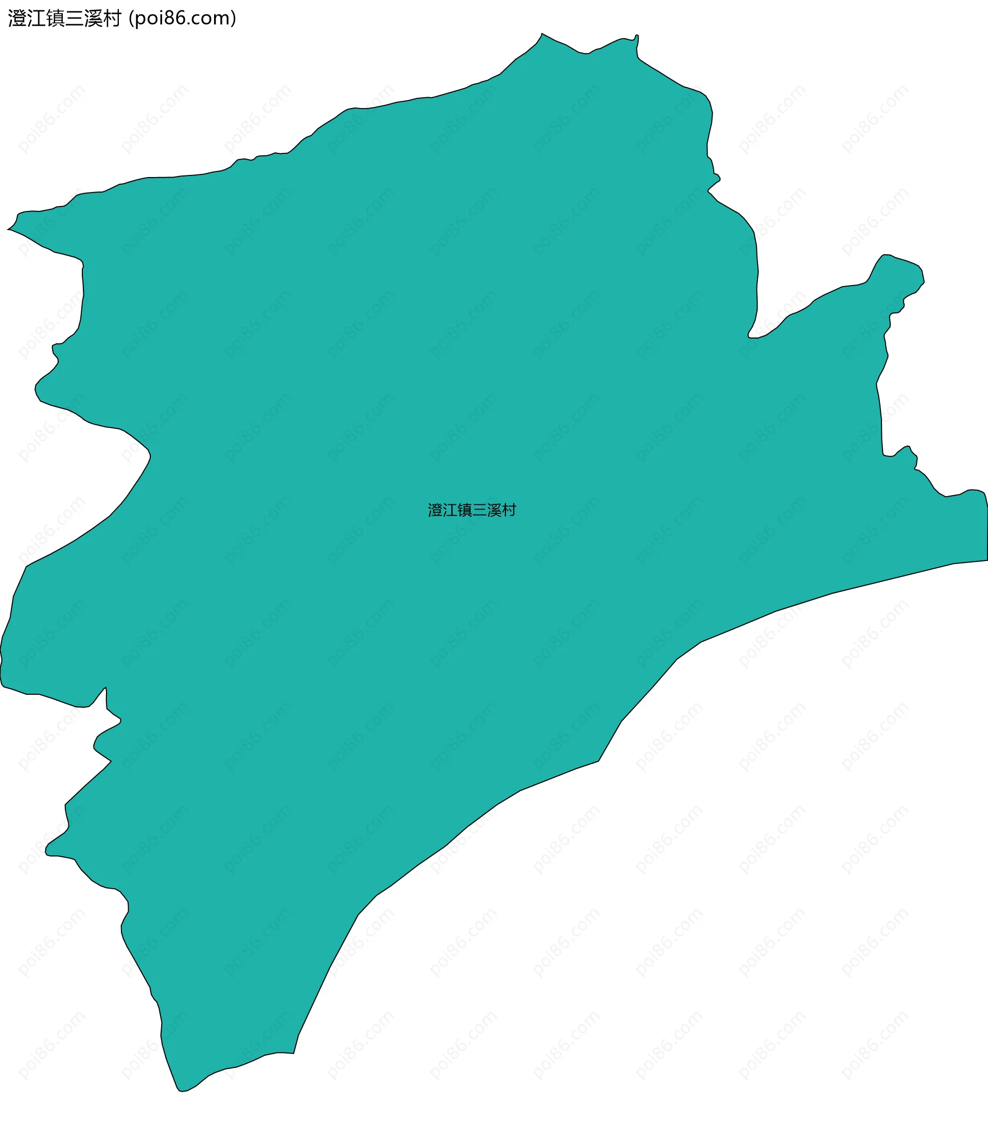 澄江镇三溪村边界地图