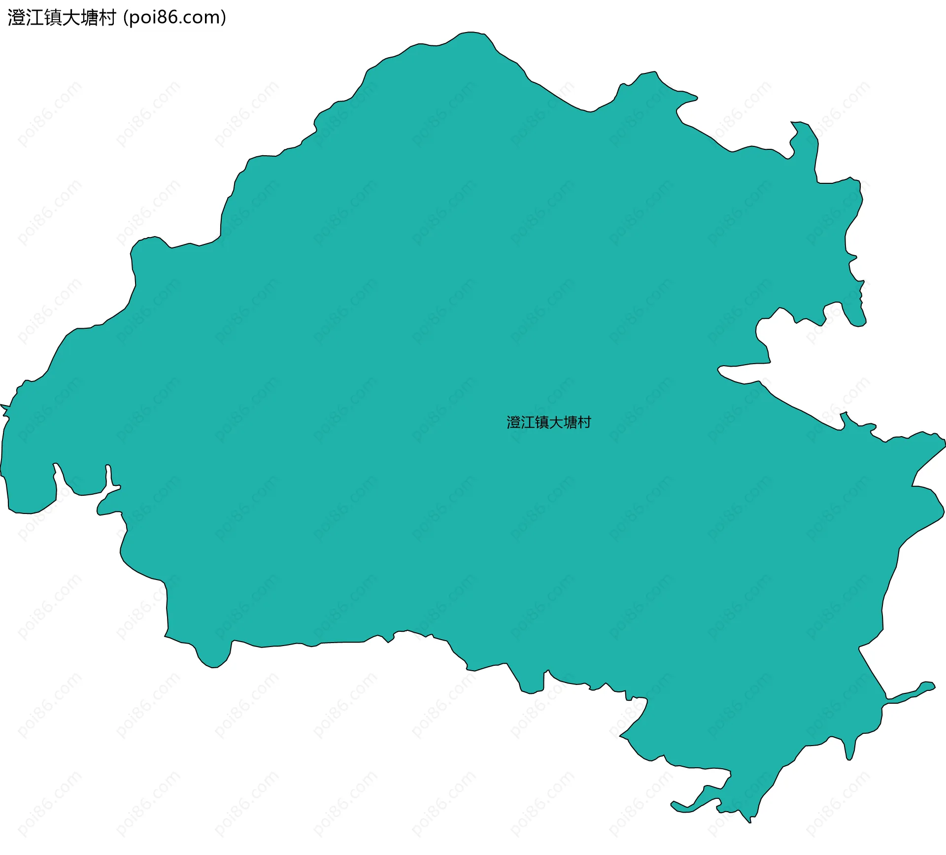 澄江镇大塘村边界地图