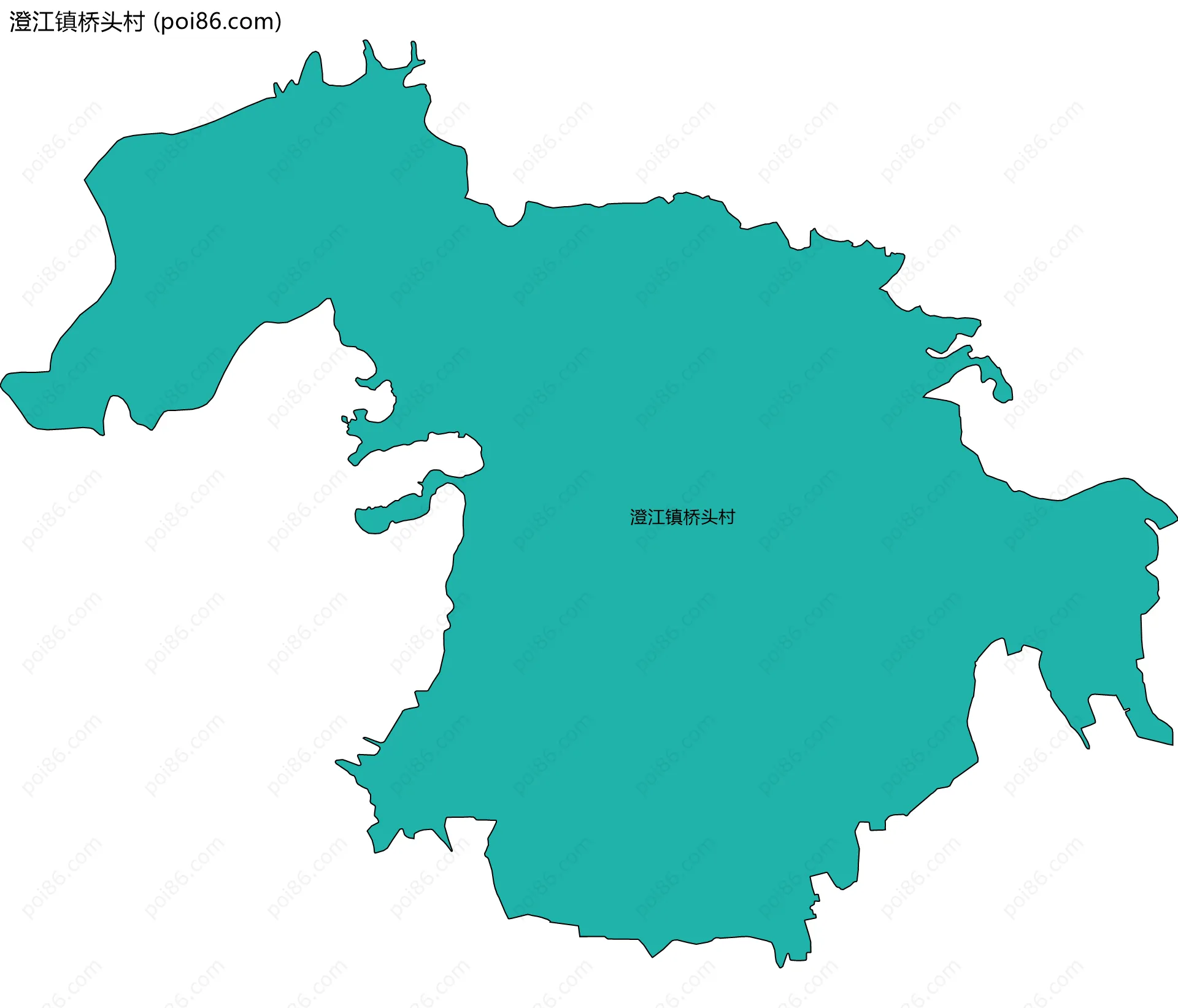 澄江镇桥头村边界地图