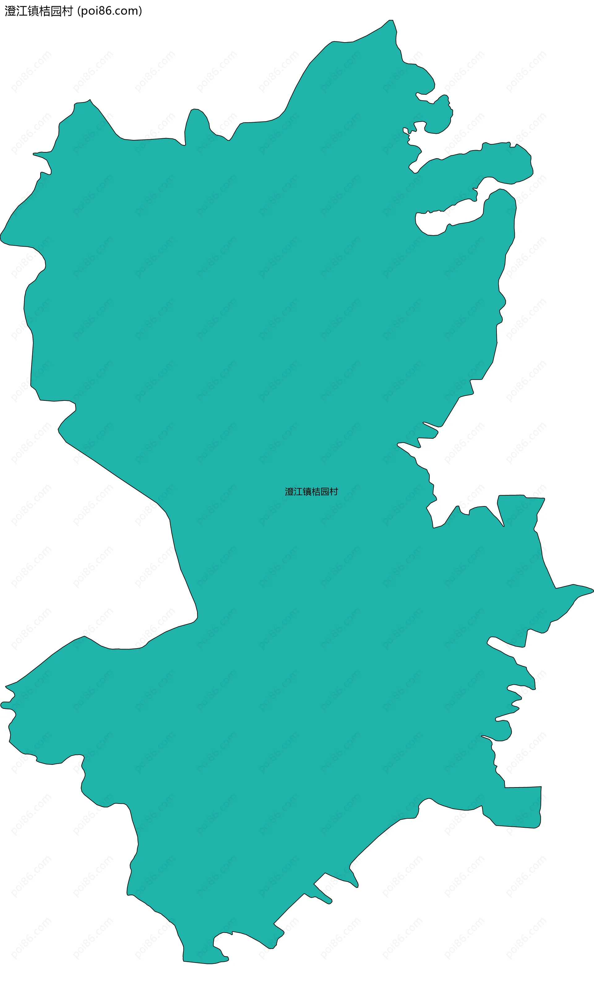 澄江镇桔园村边界地图