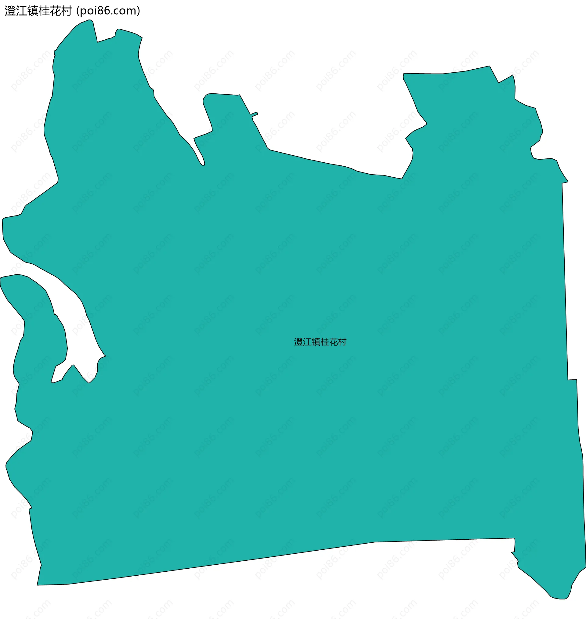澄江镇桂花村边界地图