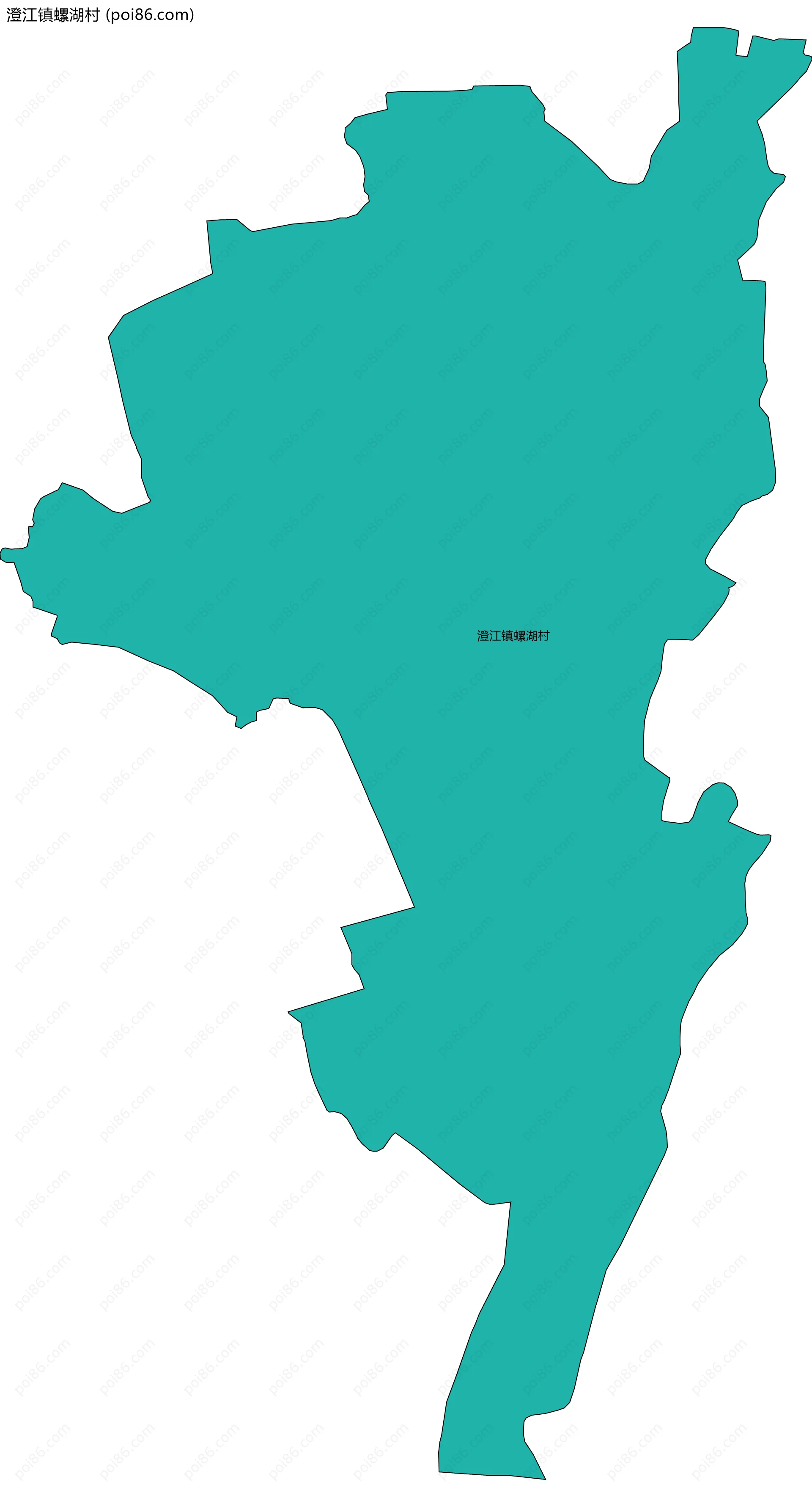 澄江镇螺湖村边界地图