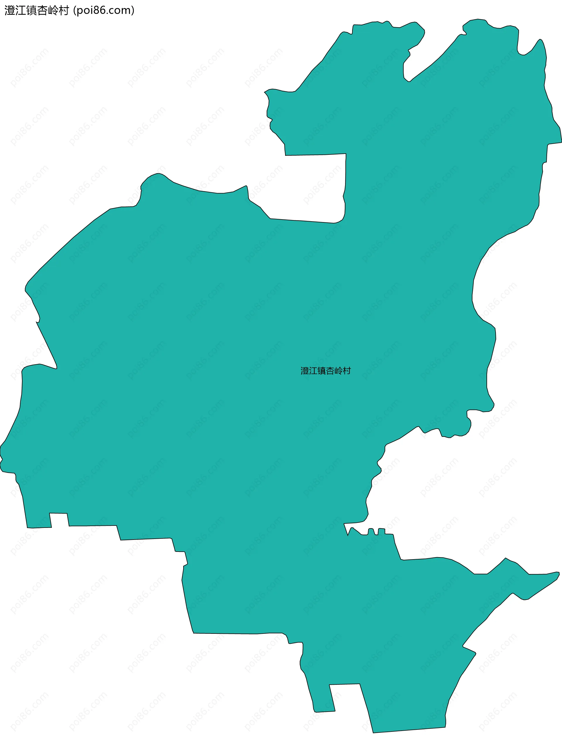 澄江镇杏岭村边界地图