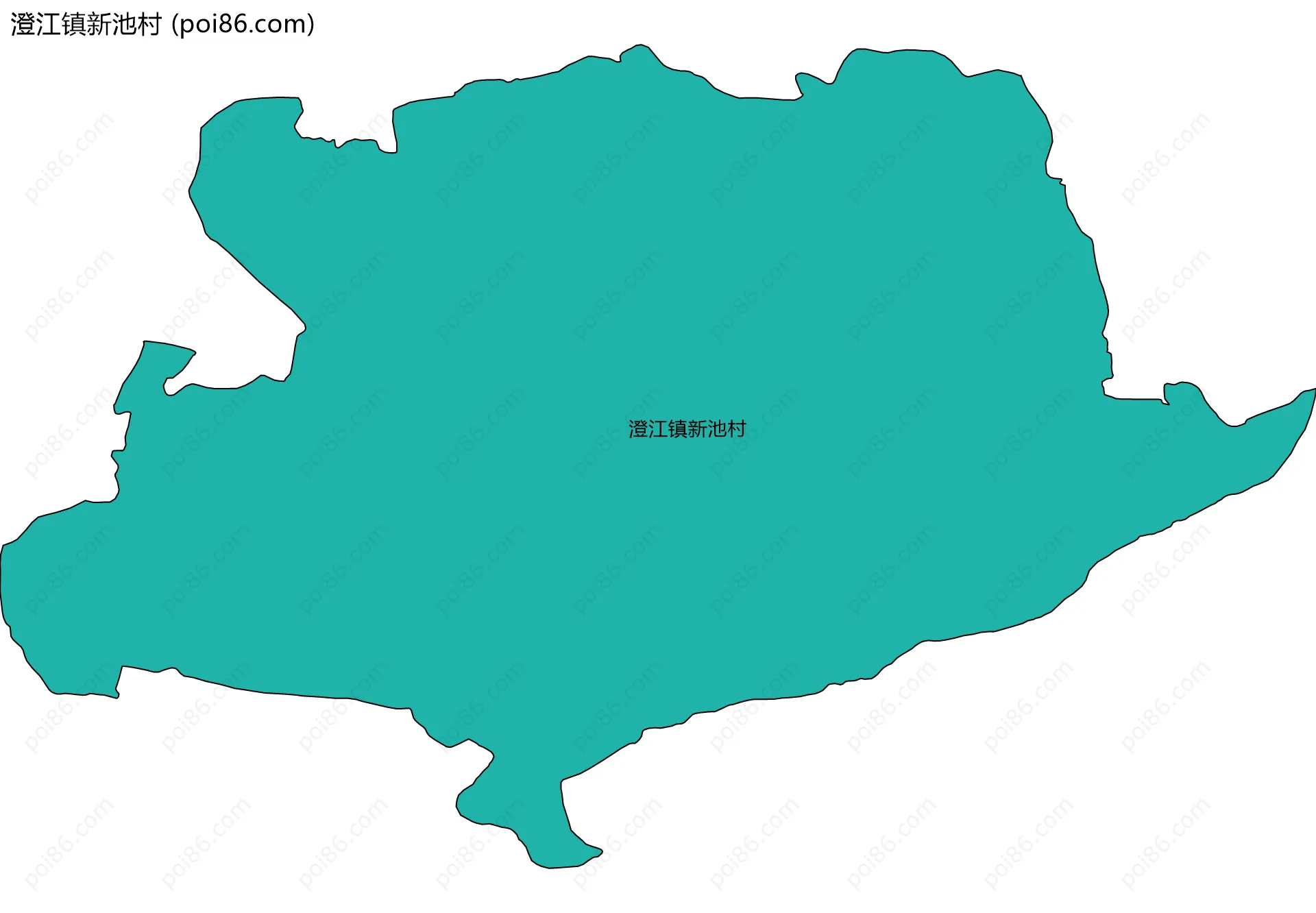 澄江镇新池村边界地图