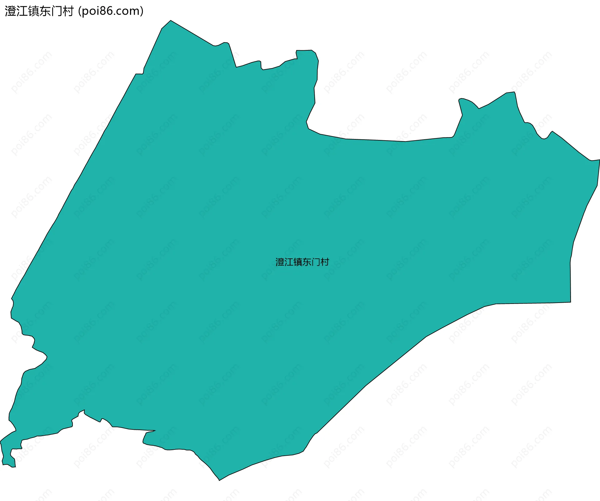 澄江镇东门村边界地图