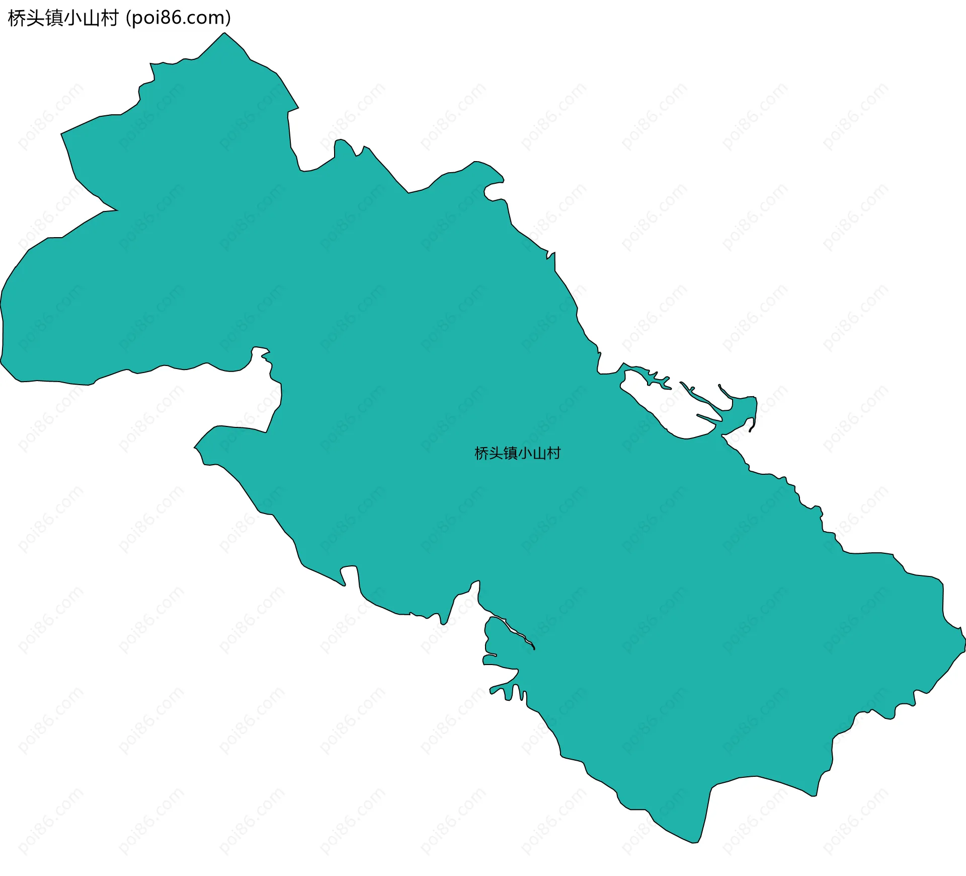 桥头镇小山村边界地图