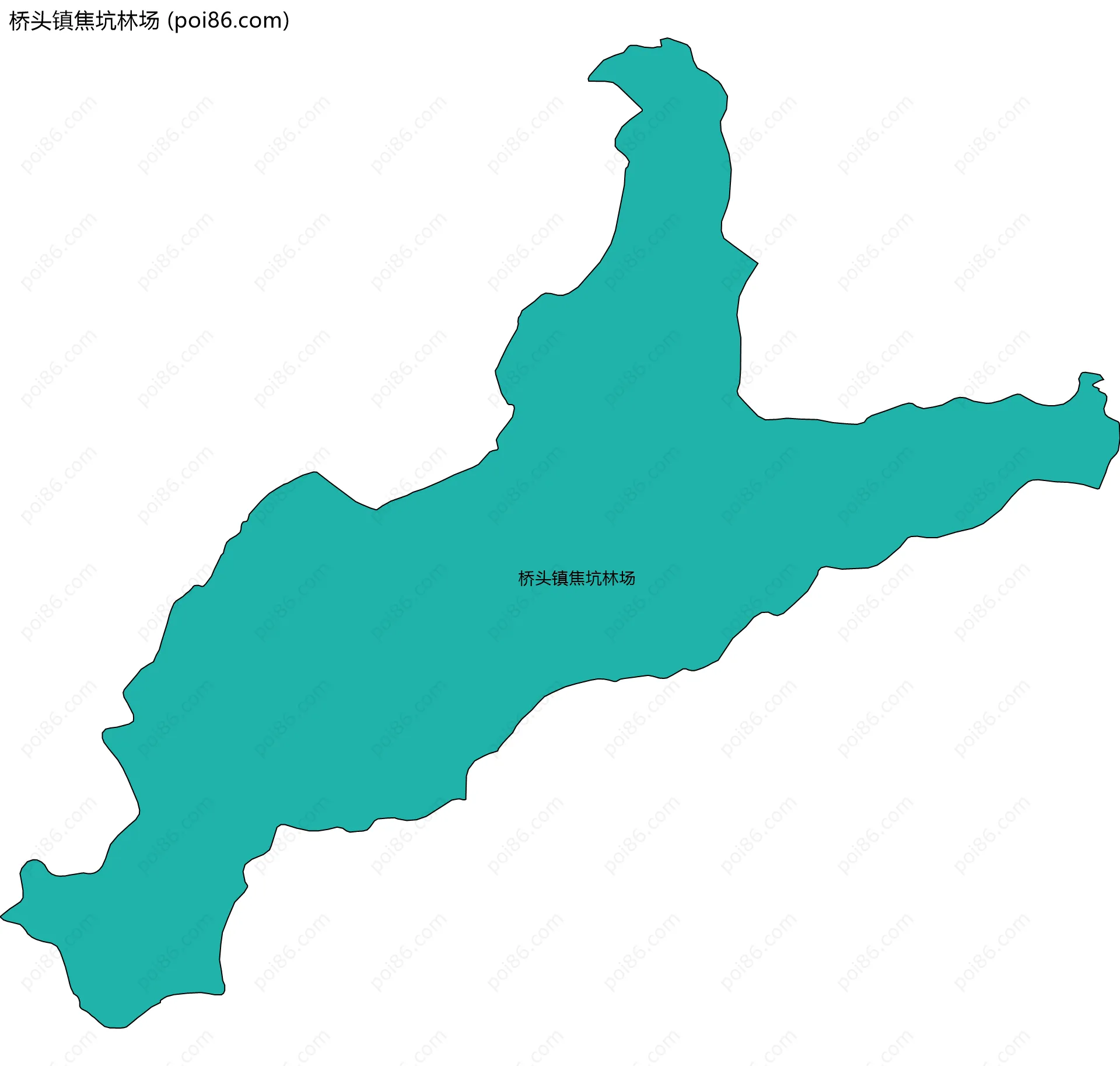 桥头镇焦坑林场边界地图