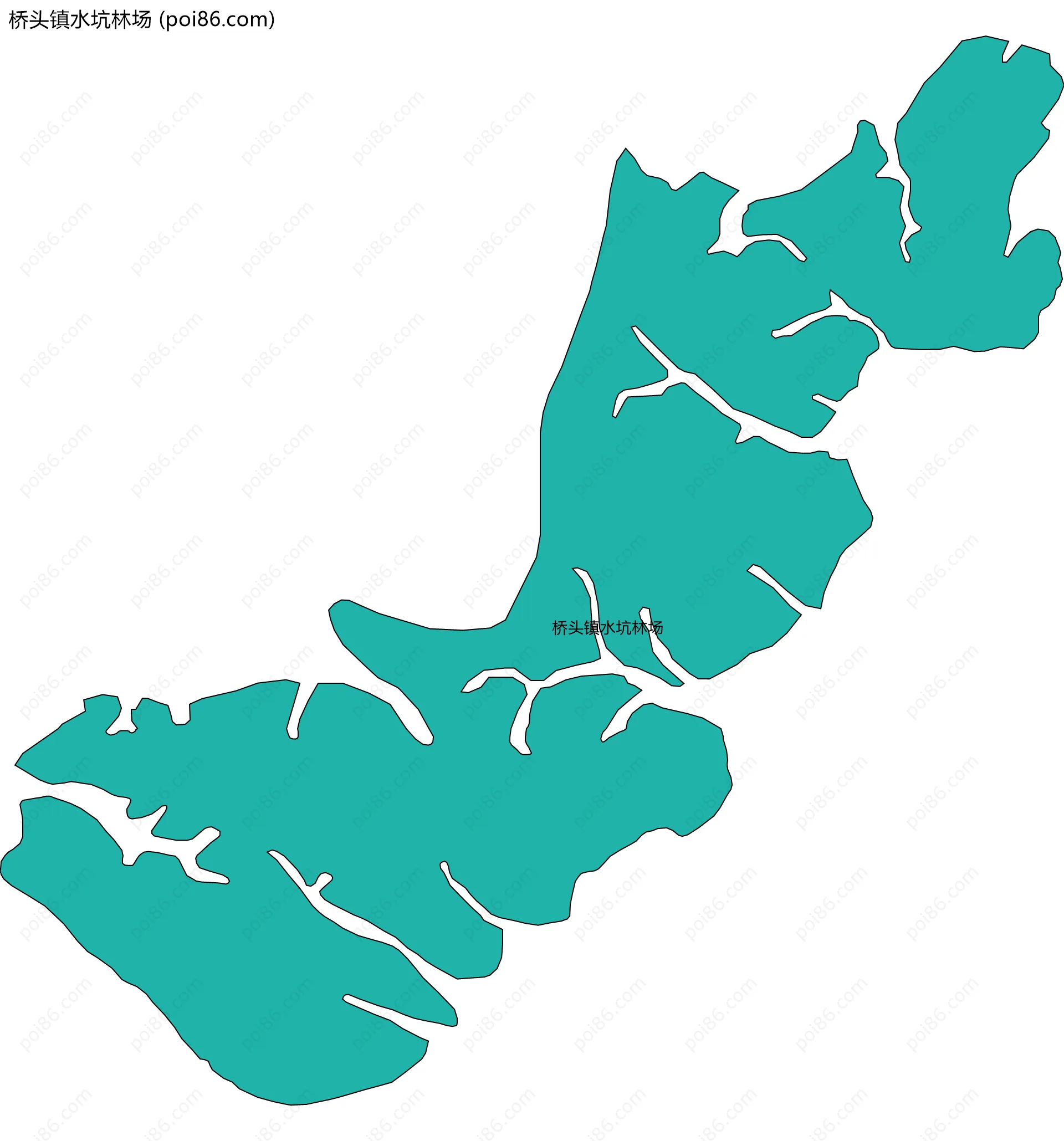 桥头镇水坑林场边界地图