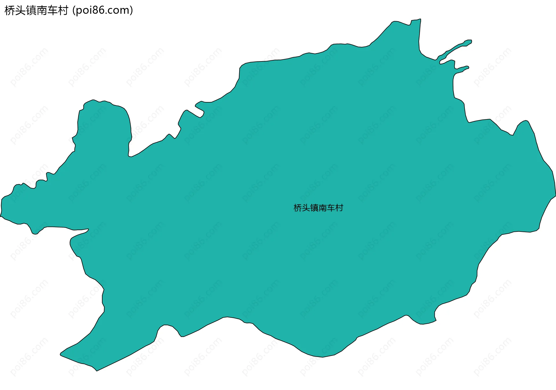 桥头镇南车村边界地图