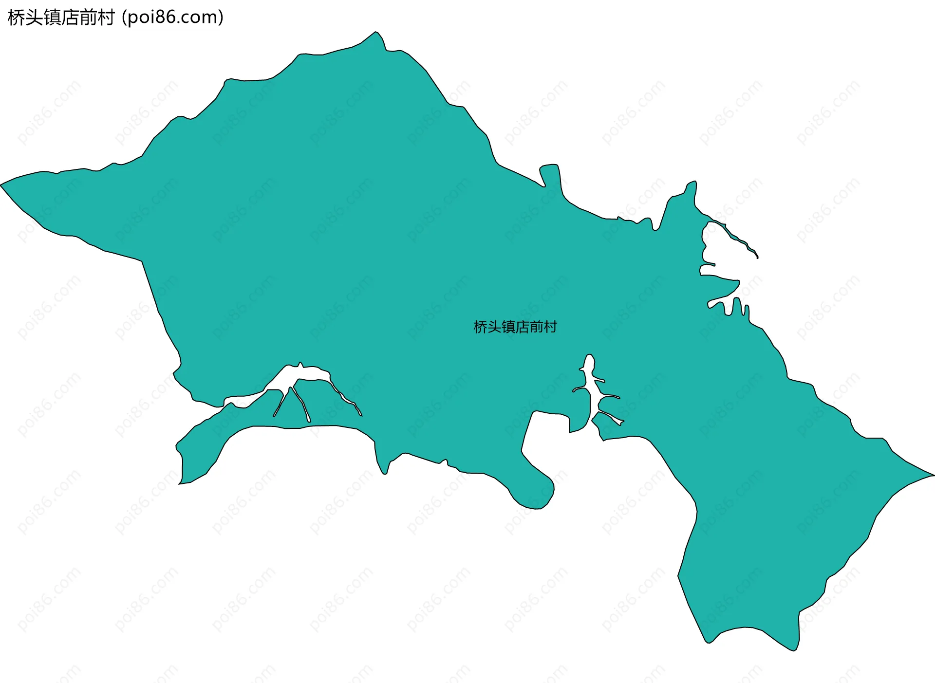 桥头镇店前村边界地图