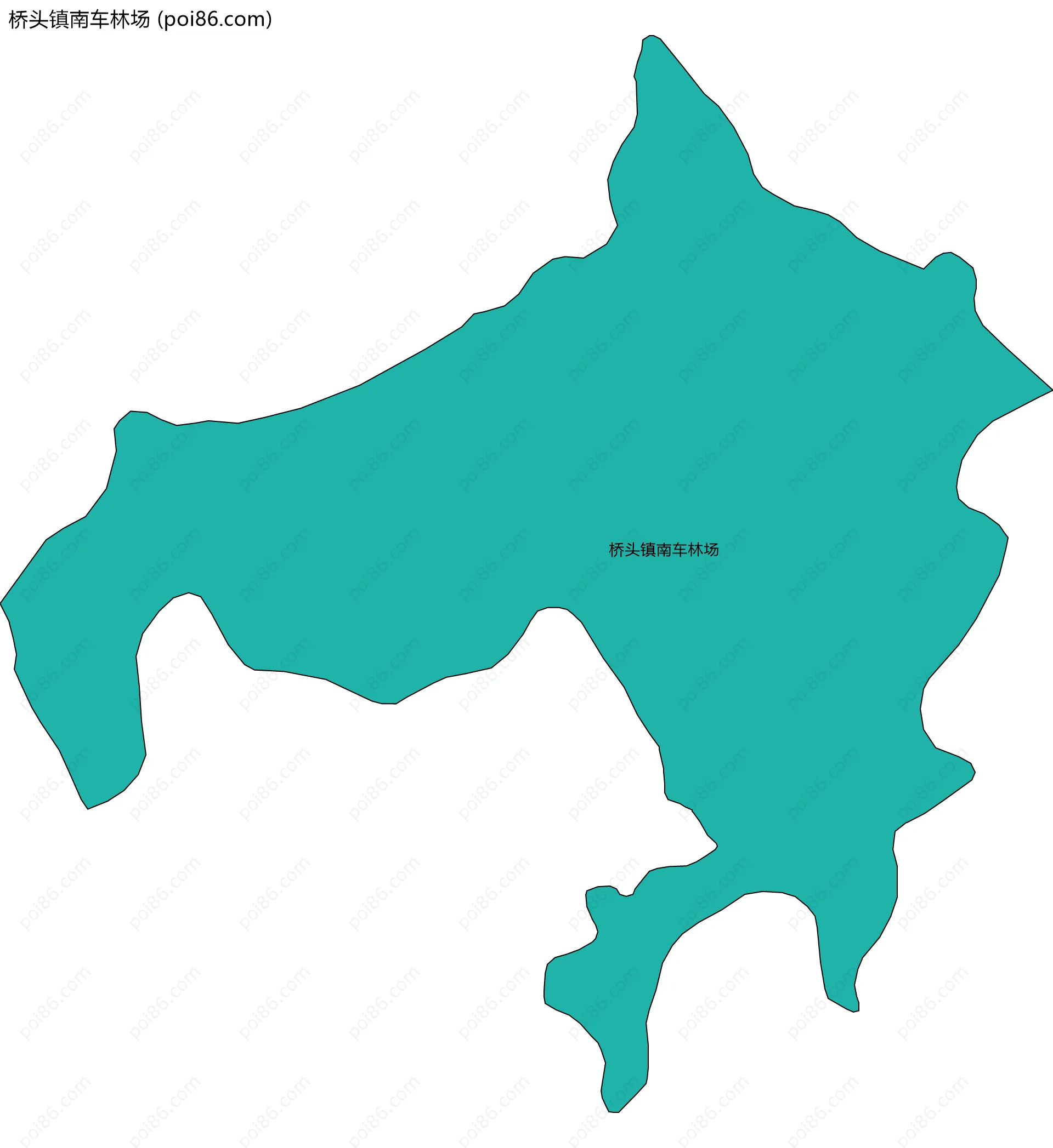 桥头镇南车林场边界地图