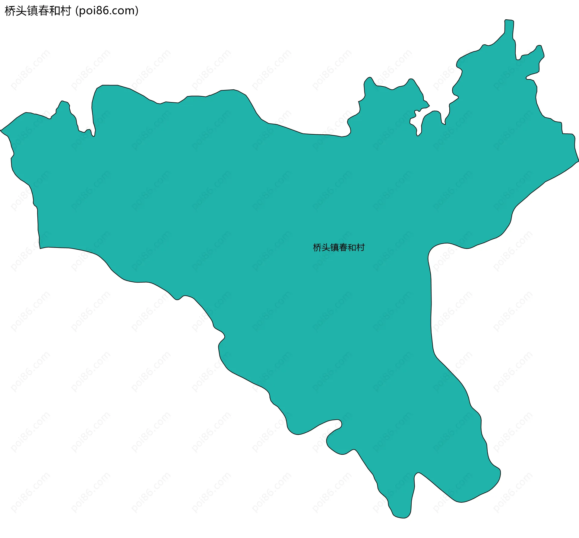 桥头镇春和村边界地图