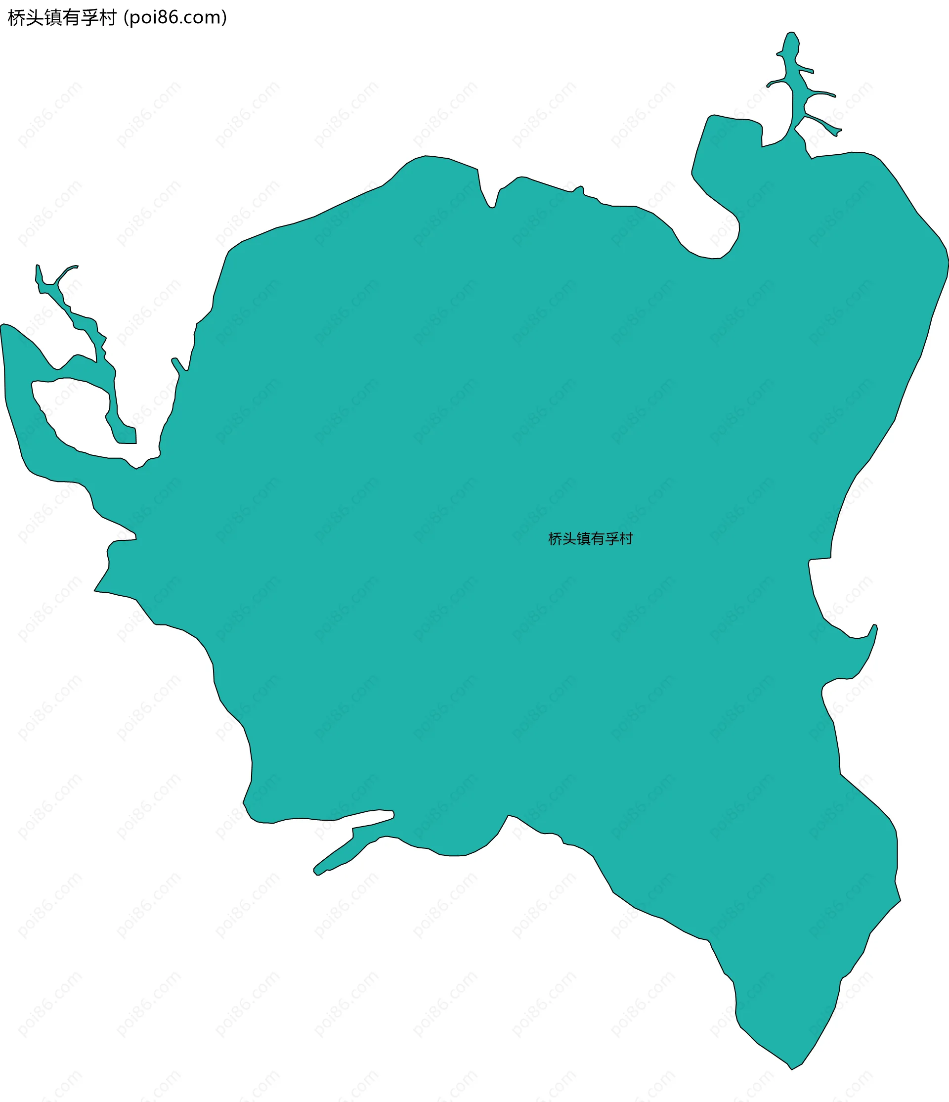 桥头镇有孚村边界地图