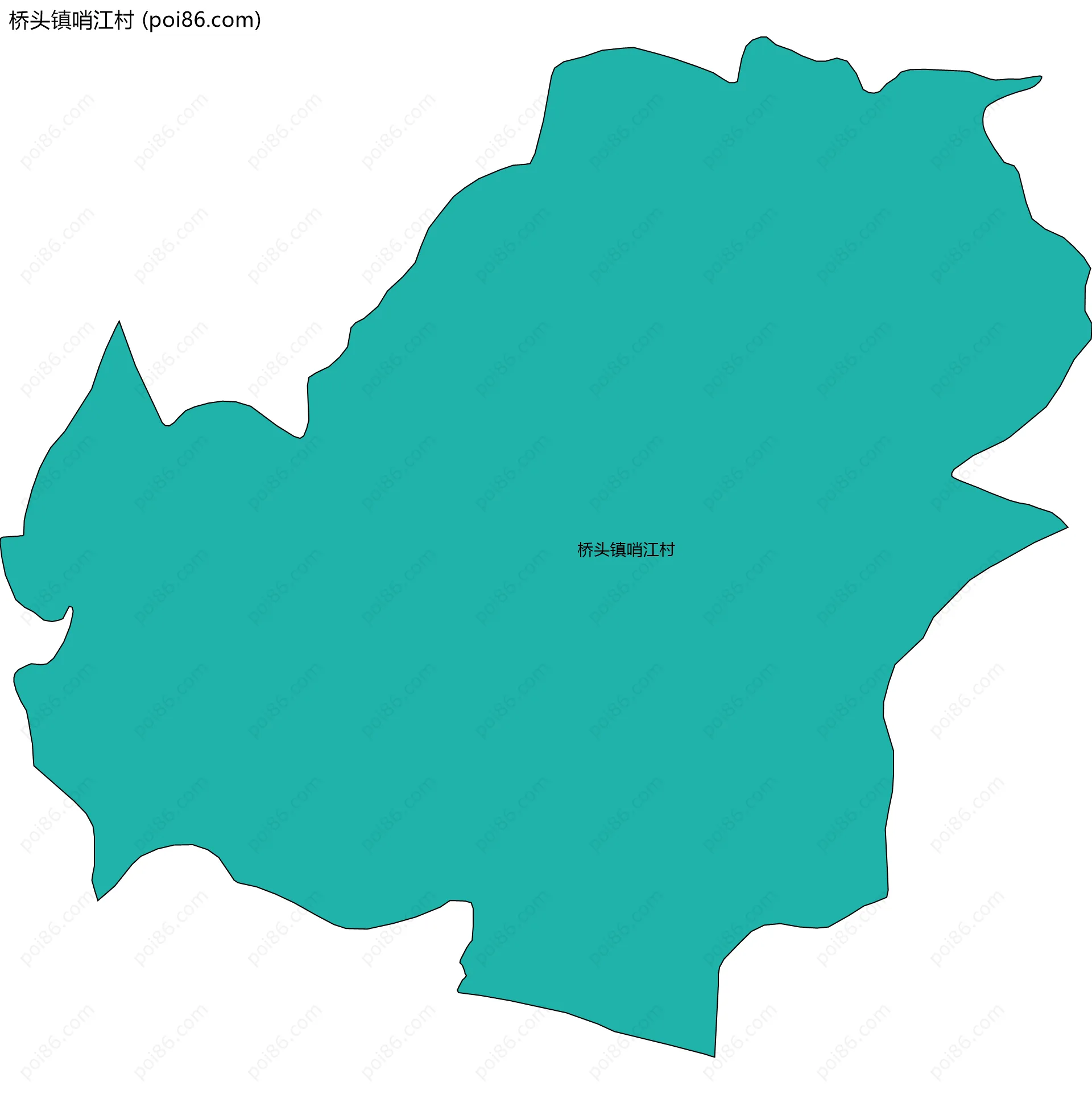 桥头镇哨江村边界地图