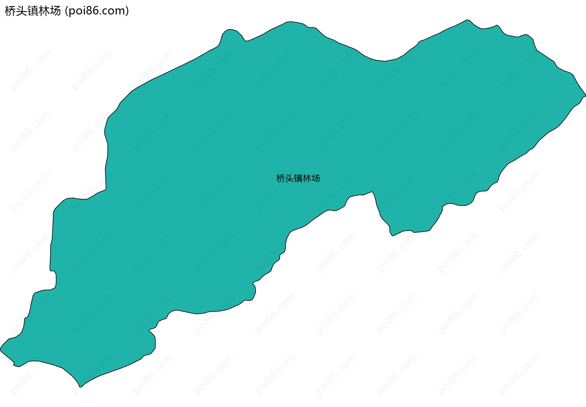 桥头镇林场边界地图