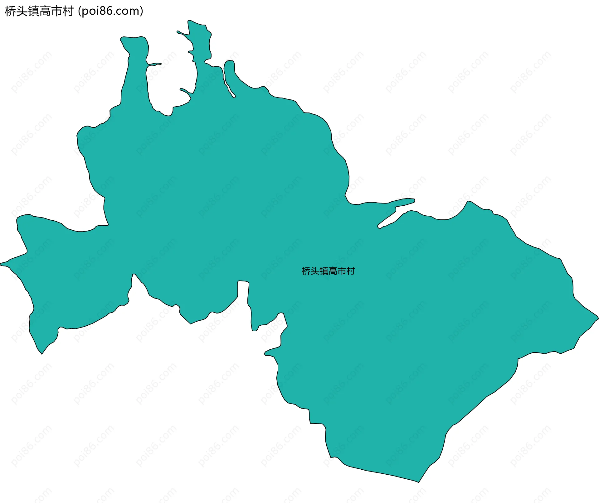 桥头镇高市村边界地图
