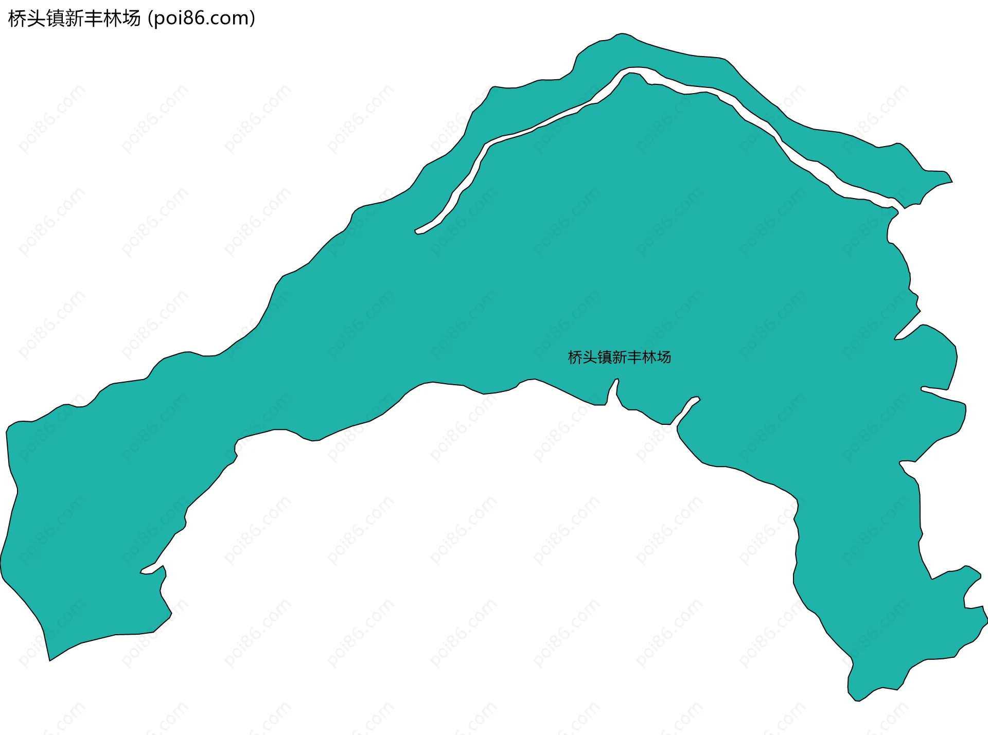 桥头镇新丰林场边界地图