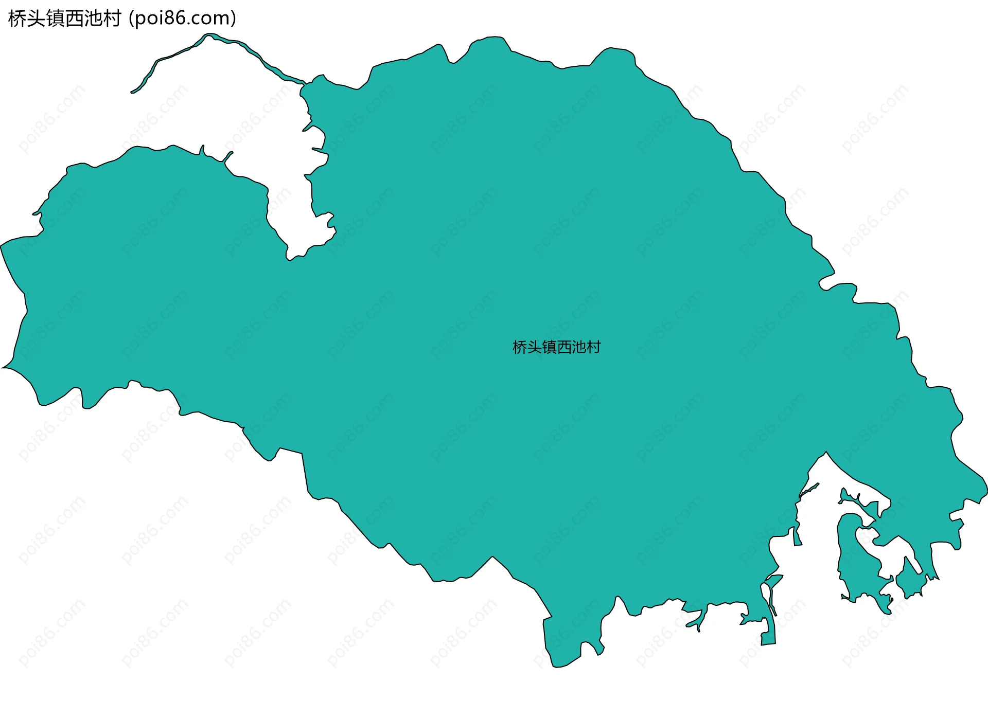 桥头镇西池村边界地图