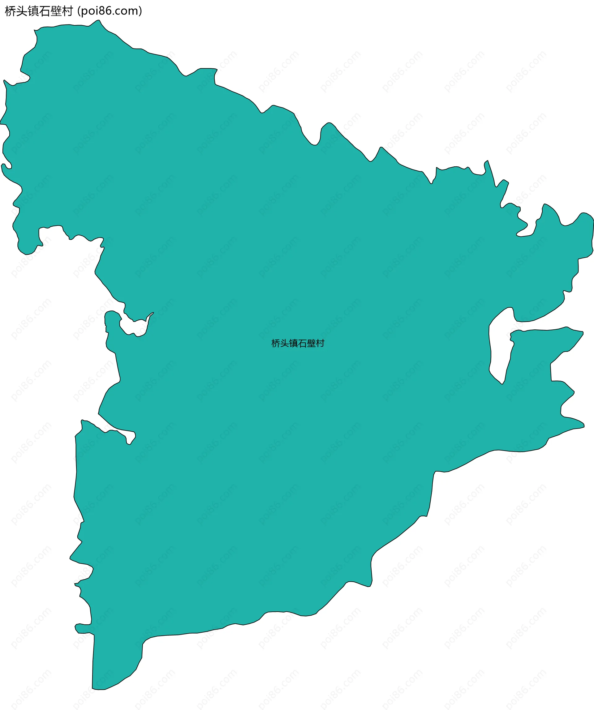 桥头镇石壁村边界地图