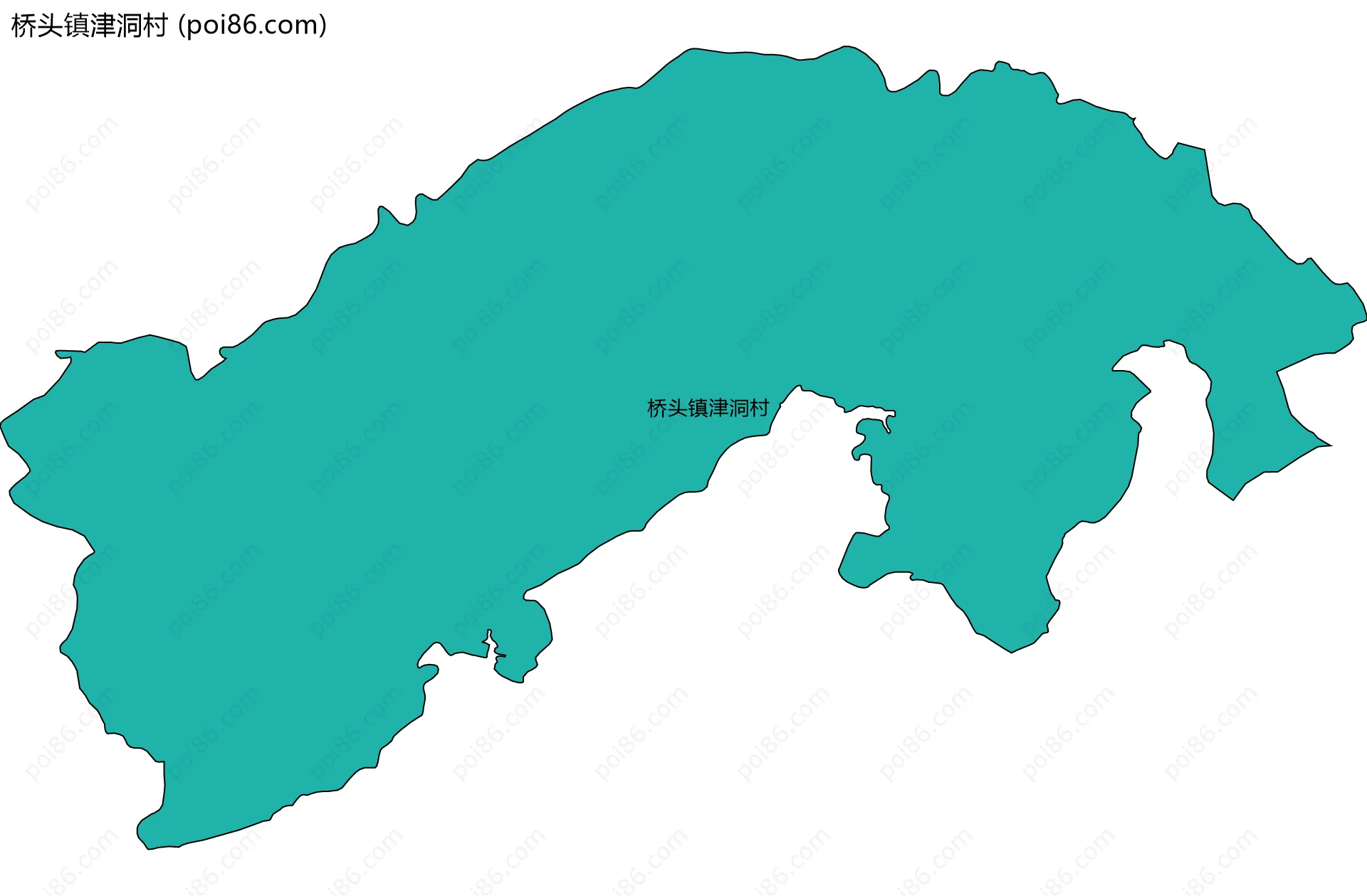 桥头镇津洞村边界地图