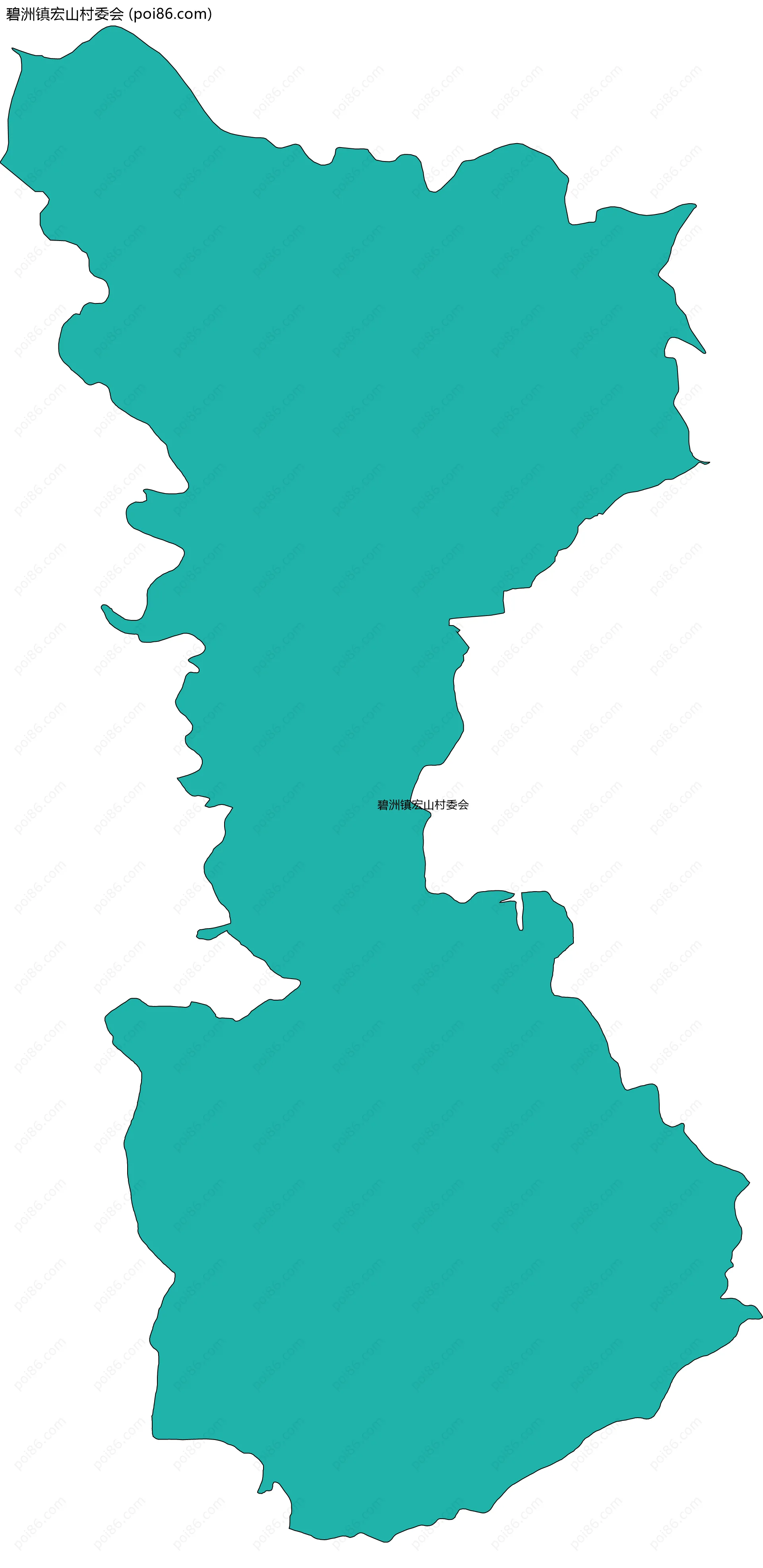 碧洲镇宏山村委会边界地图