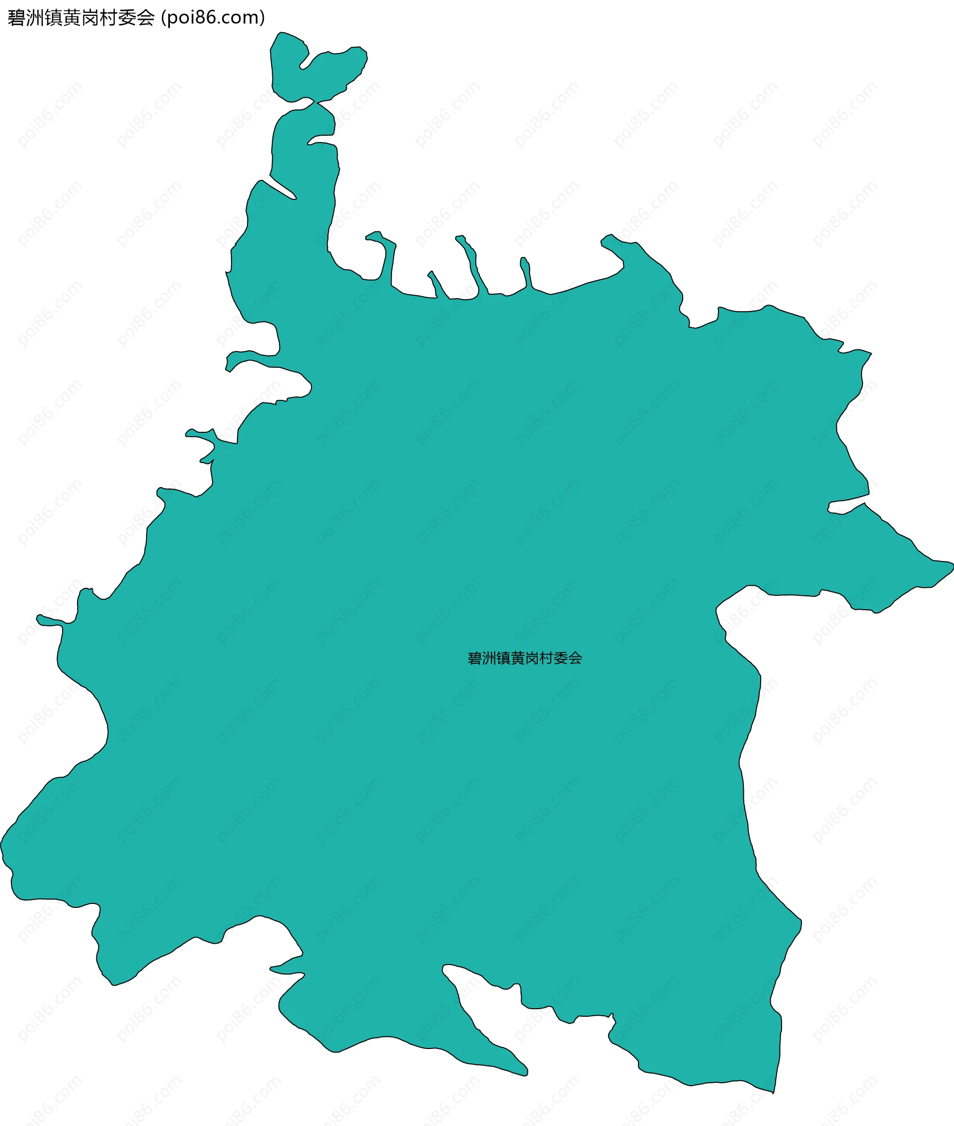 碧洲镇黄岗村委会边界地图