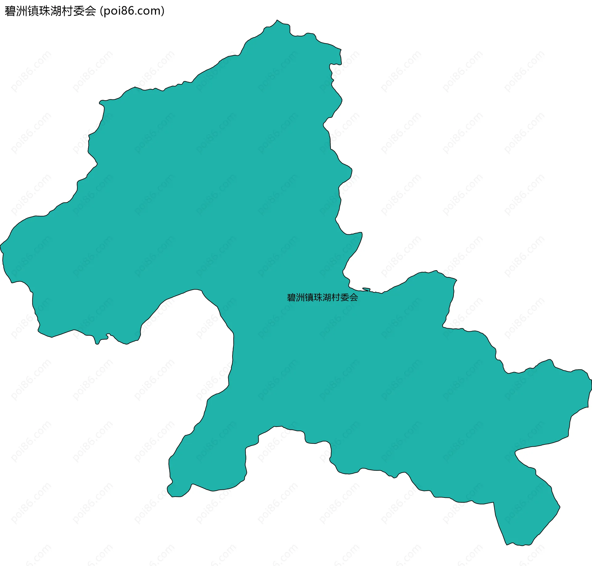 碧洲镇珠湖村委会边界地图