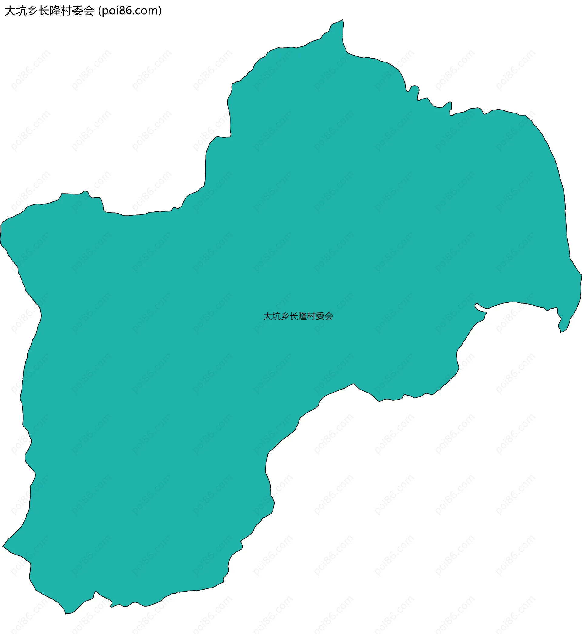 大坑乡长隆村委会边界地图