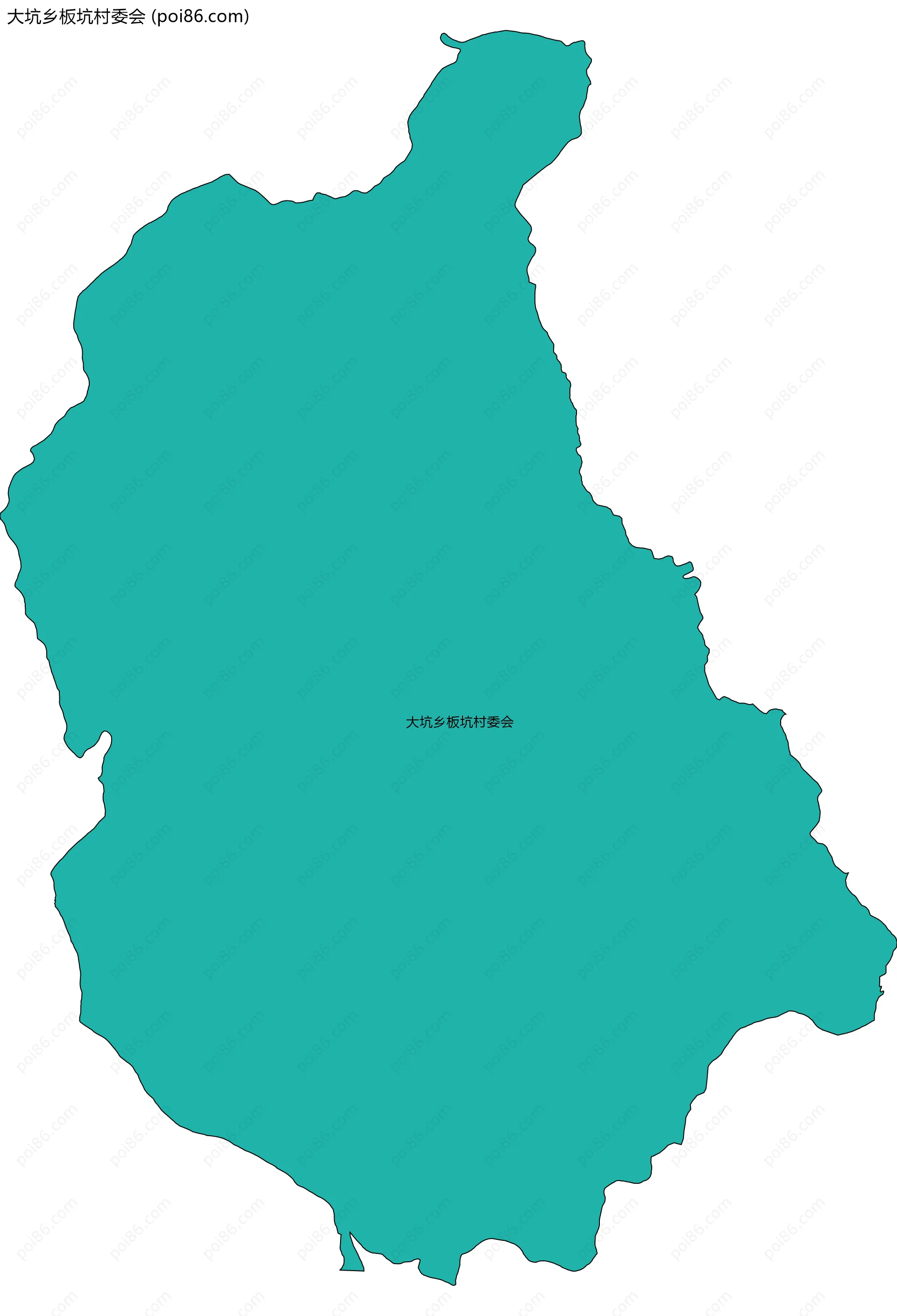 大坑乡板坑村委会边界地图